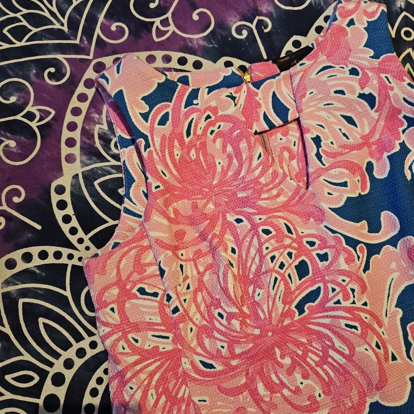 Designer Women's Just Taylor Floral Pink and Blue Dress Size S / US 4 / IT 40 - 8 Thumbnail