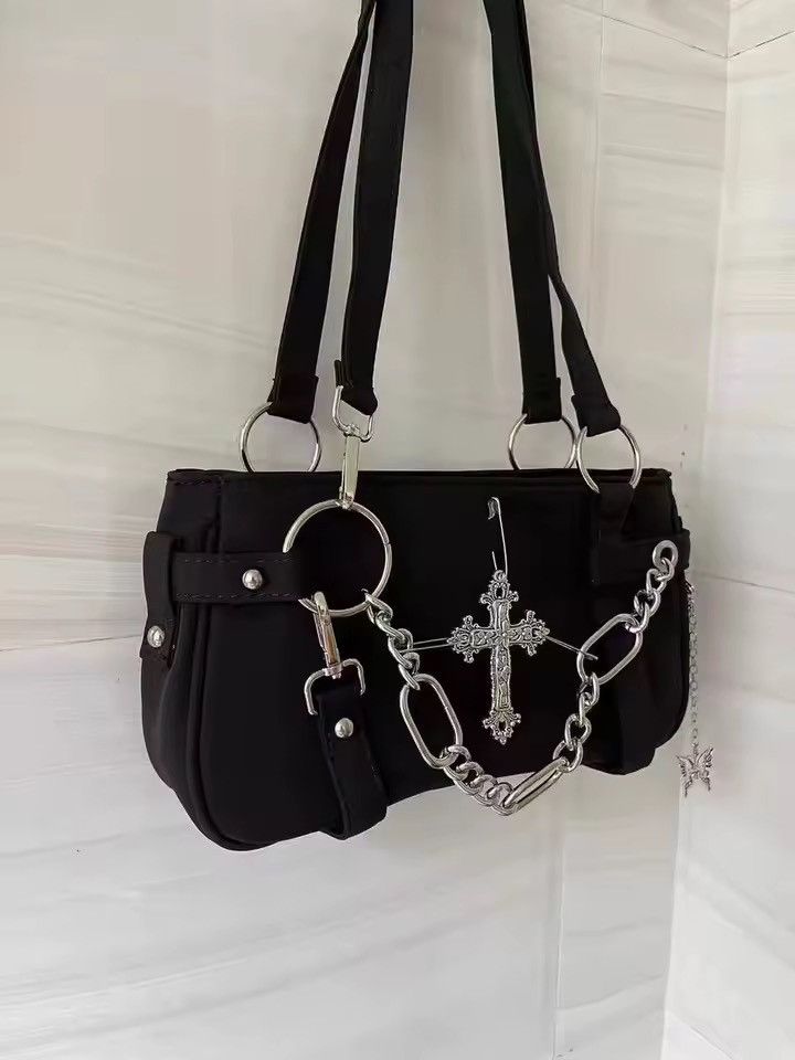 Other Gothic Punk Cross Black Mini Shoulder Chain Bag Size ONE SIZE - 8 Thumbnail
