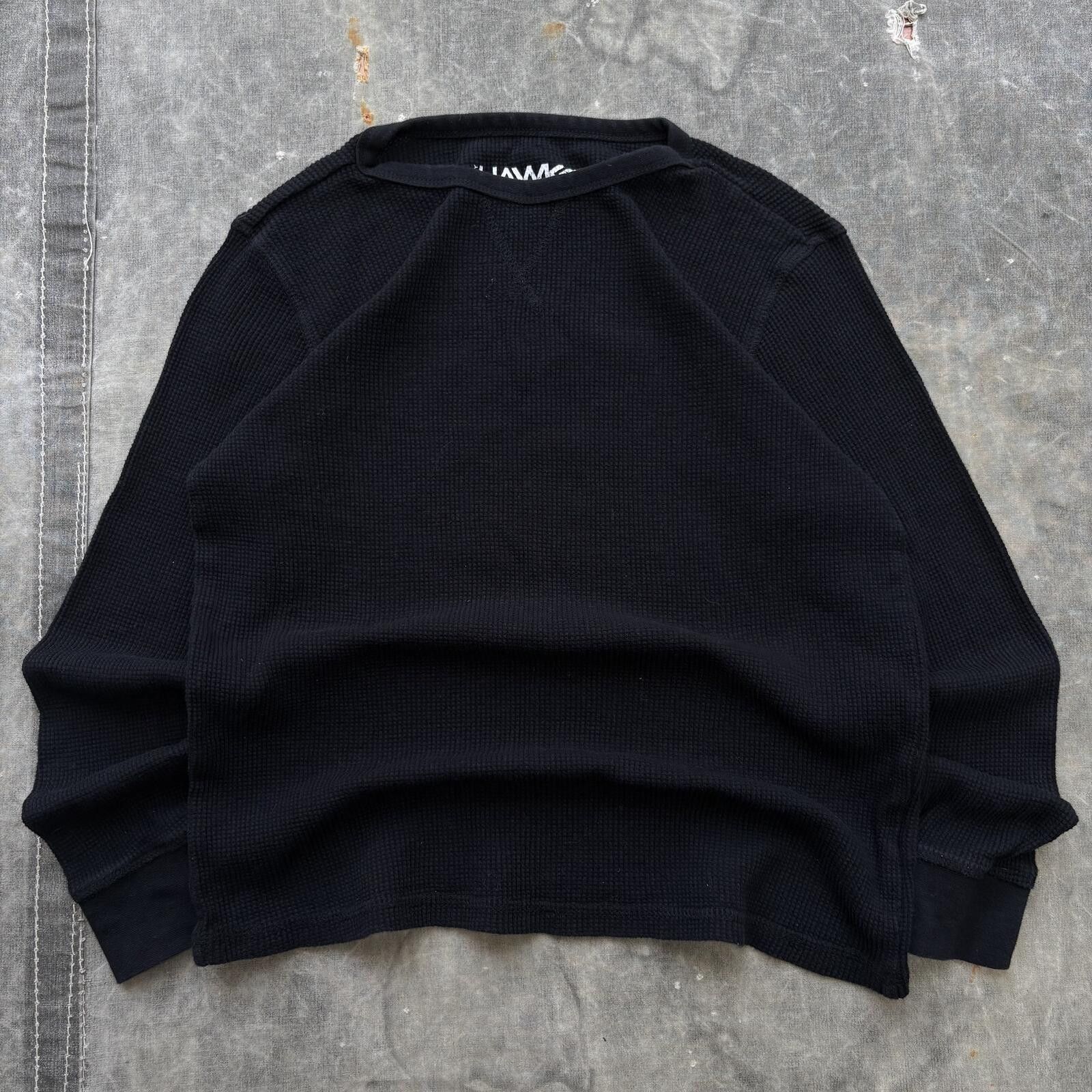Tony Hawk Vintage Y2K Tony Hawk Black Grunge Thermal Waffle Knit Shirt Size M / US 6-8 / IT 42-44 - 1 Thumbnail
