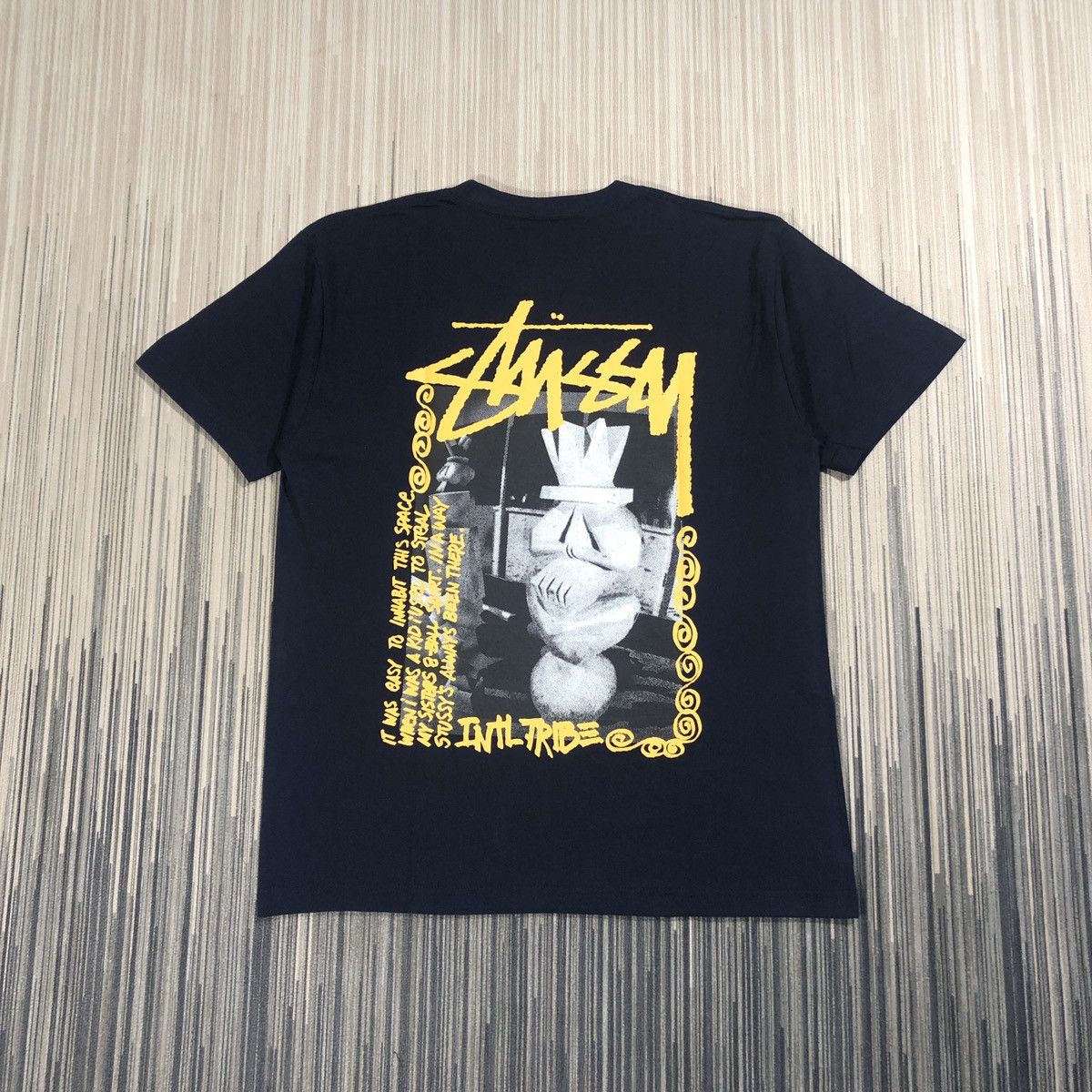 image of Stussy Tiki Tee in Navy, Men's (Size XL)