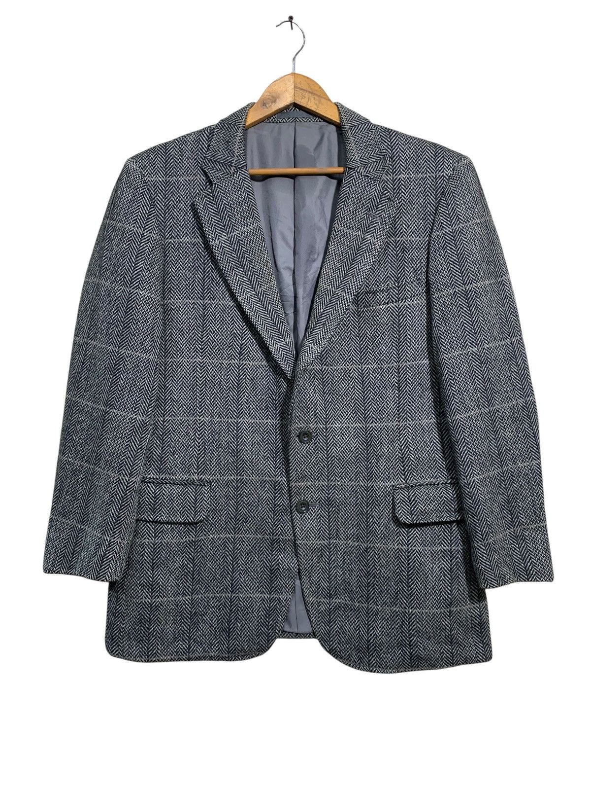 Burberry 🔥Vintage Burberry men's gray herringbone wool tweed Size US M / EU 48-50 / 2 - 1 Thumbnail