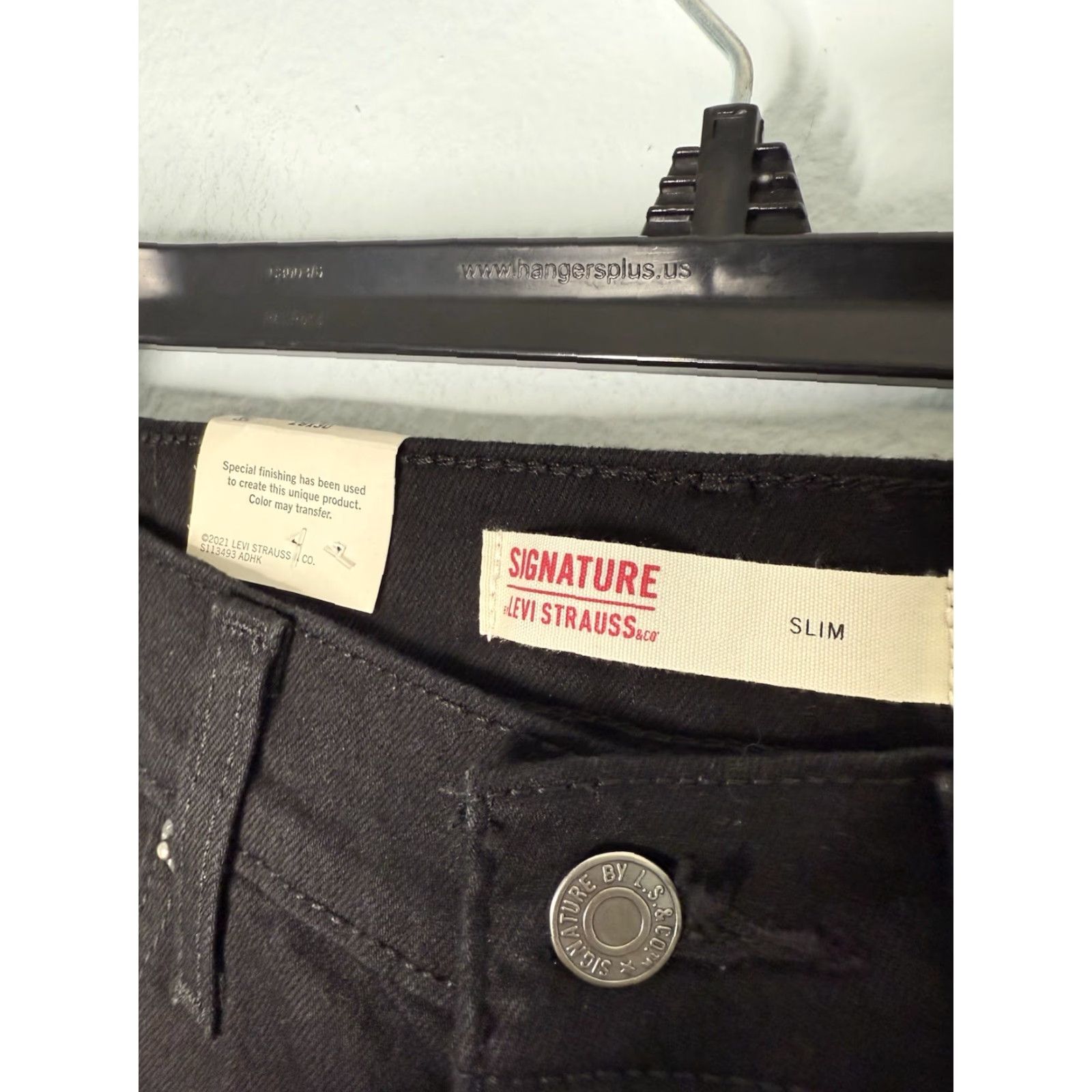 Levi's Levi's Jeans Slim Black 29x30 Mens NWT Signature Pants Slim Fit Pockets Stretch Cotton Polyester Elastane New with Tags NWT Size US 29 - 5 Thumbnail