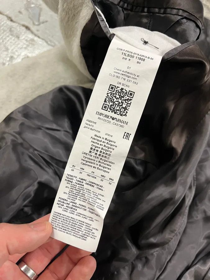 Emporio Armani AW2018 Emporio Armani Alpaca Wool Grey Trench Coat Size US M / EU 48-50 / 2 - 12 Thumbnail