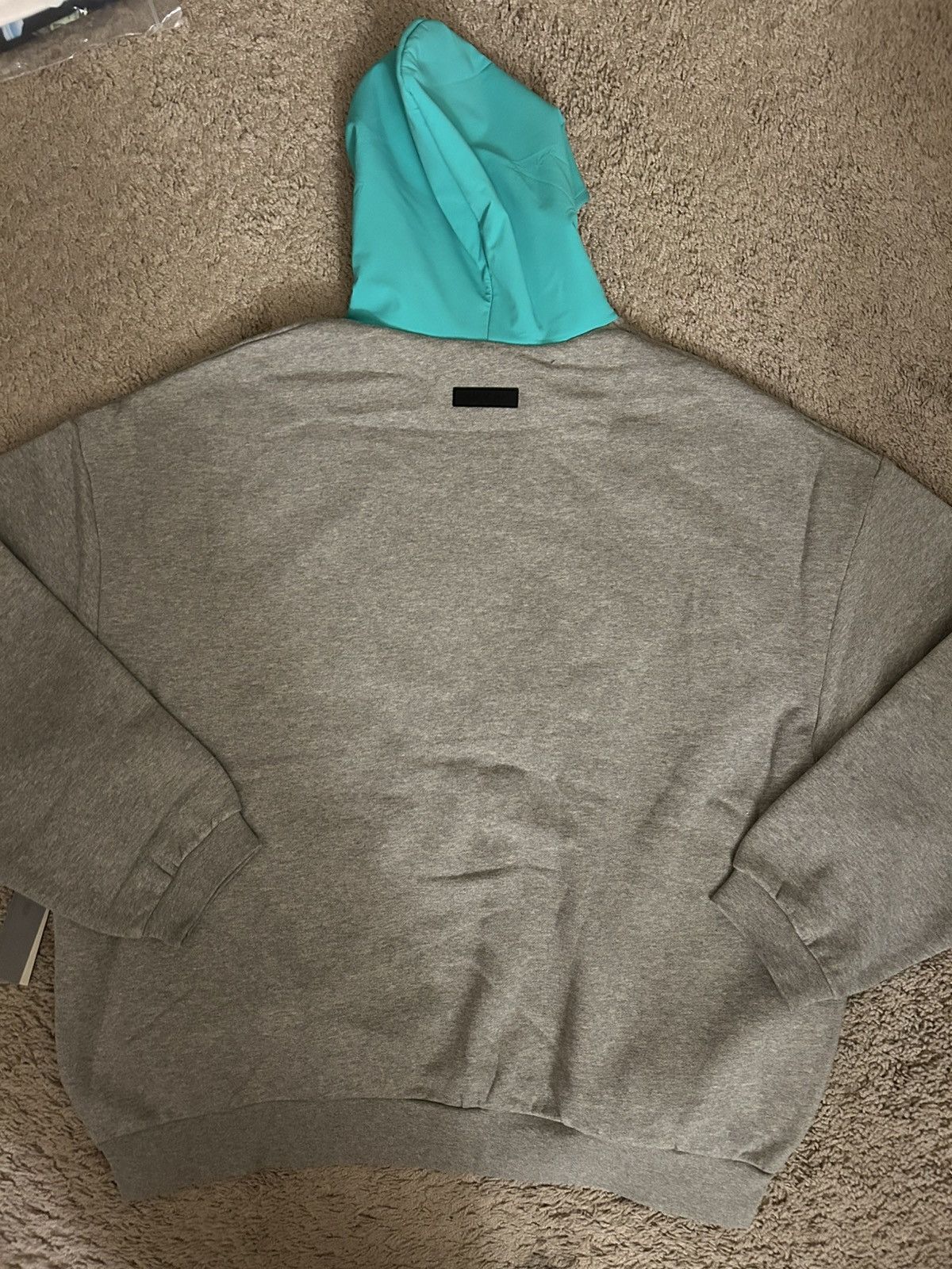 Essentials NWT Fear of God Essentials Hoodie Heather Grey/Minty Leaf Size US XL / EU 56 / 4 - 4 Thumbnail