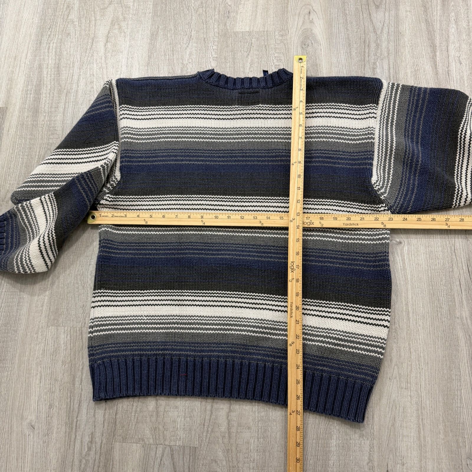 Tommy Hilfiger Vintage Tommy Hilfiger Sweater Extra Large Blue Striped Size US XL / EU 56 / 4 - 7 Thumbnail