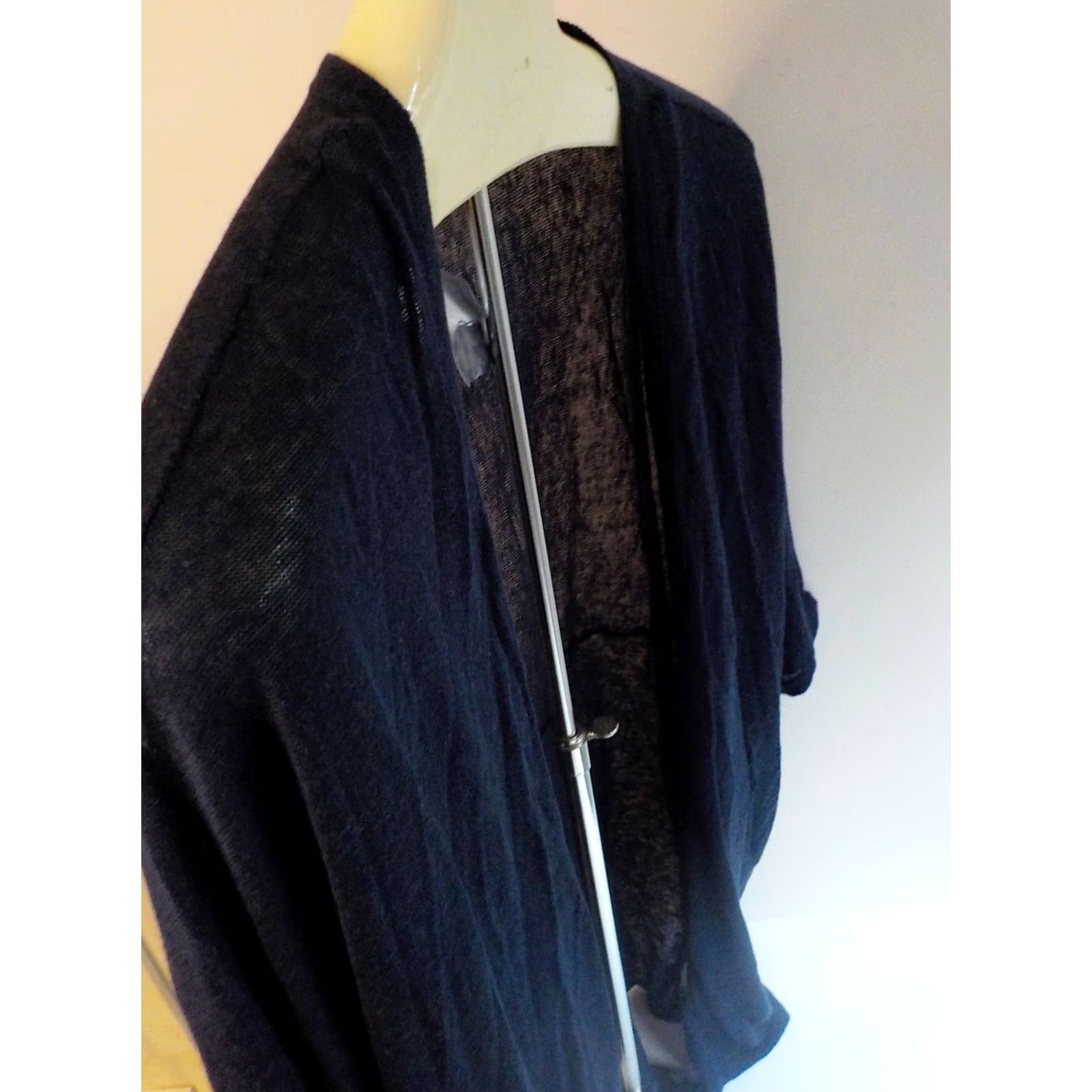 Vintage VINTAGE A PEA IN THE POD Maternity Lightweight SS Cardigan Sweater-Navy-SZ MED NWT Size M / US 6-8 / IT 42-44 - 3 Thumbnail