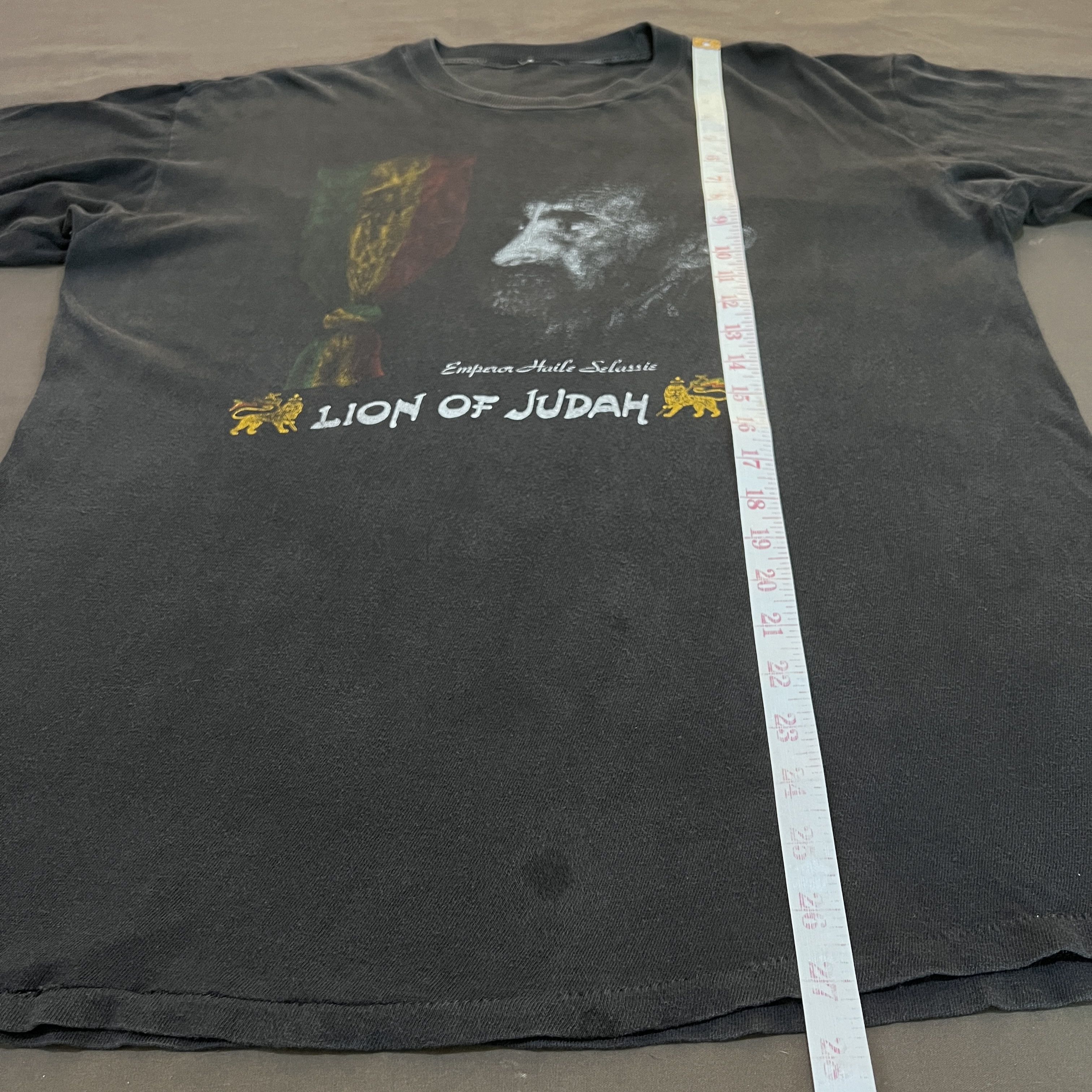 Bob Marley Vintage 90s Emperor Haile Selassie Lion of Judah Faded Size US L / EU 52-54 / 3 - 13 Thumbnail