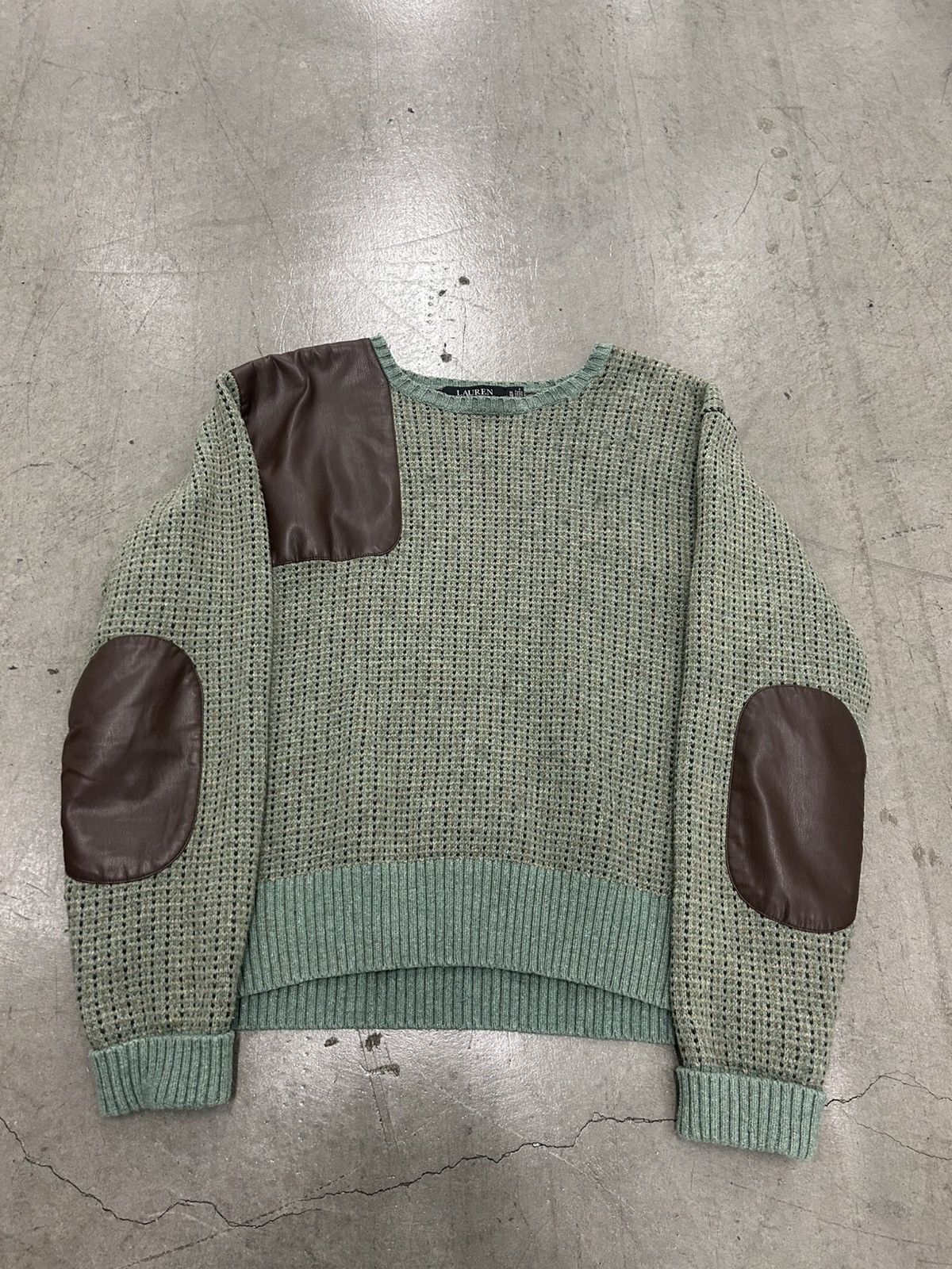 Polo Ralph Lauren Ralph Lauren Patch Work Faux Leather Sweater XL Size XL / US 12-14 / IT 48-50 - 1 Thumbnail