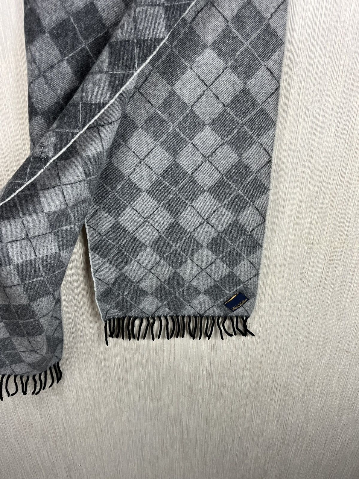 Brooks Brothers × Designer Brooks Brothers 100% full cashmere square checked scarf Size ONE SIZE - 11 Thumbnail