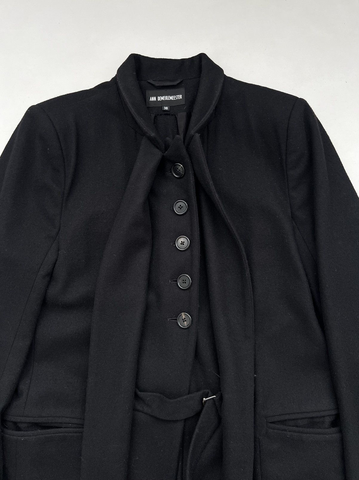 Ann Demeulemeester Ann Demeulemeester Wool Fleece Maxi Long Coat Double Belt Size S / US 4 / IT 40 - 11 Thumbnail