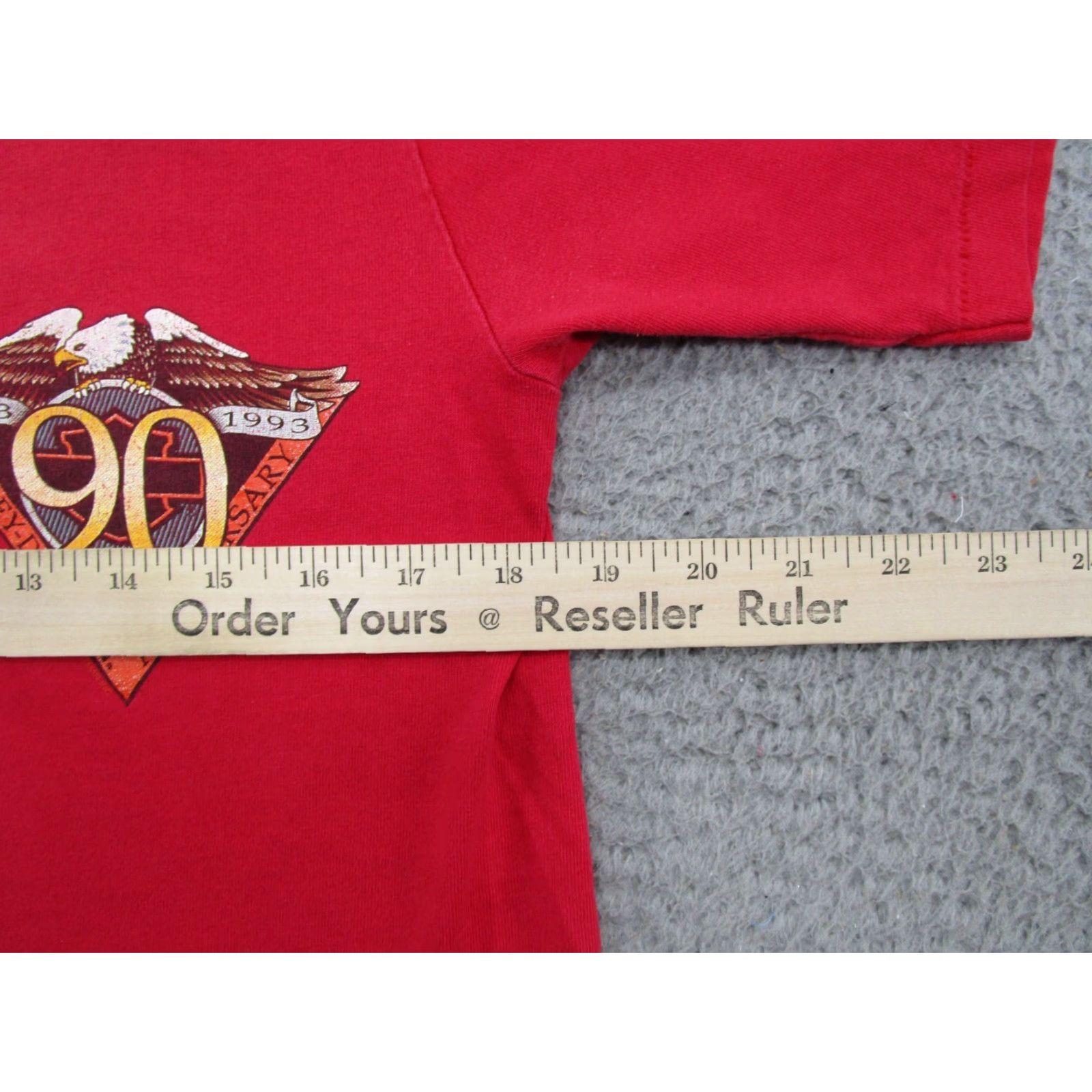 Harley Davidson Vintage Harley-Davidson 90th Anniversary Pocket Henley Shirt M Red Mens T-Shirt Short Sleeve Size M Home Size US M / EU 48-50 / 2 - 7 Thumbnail