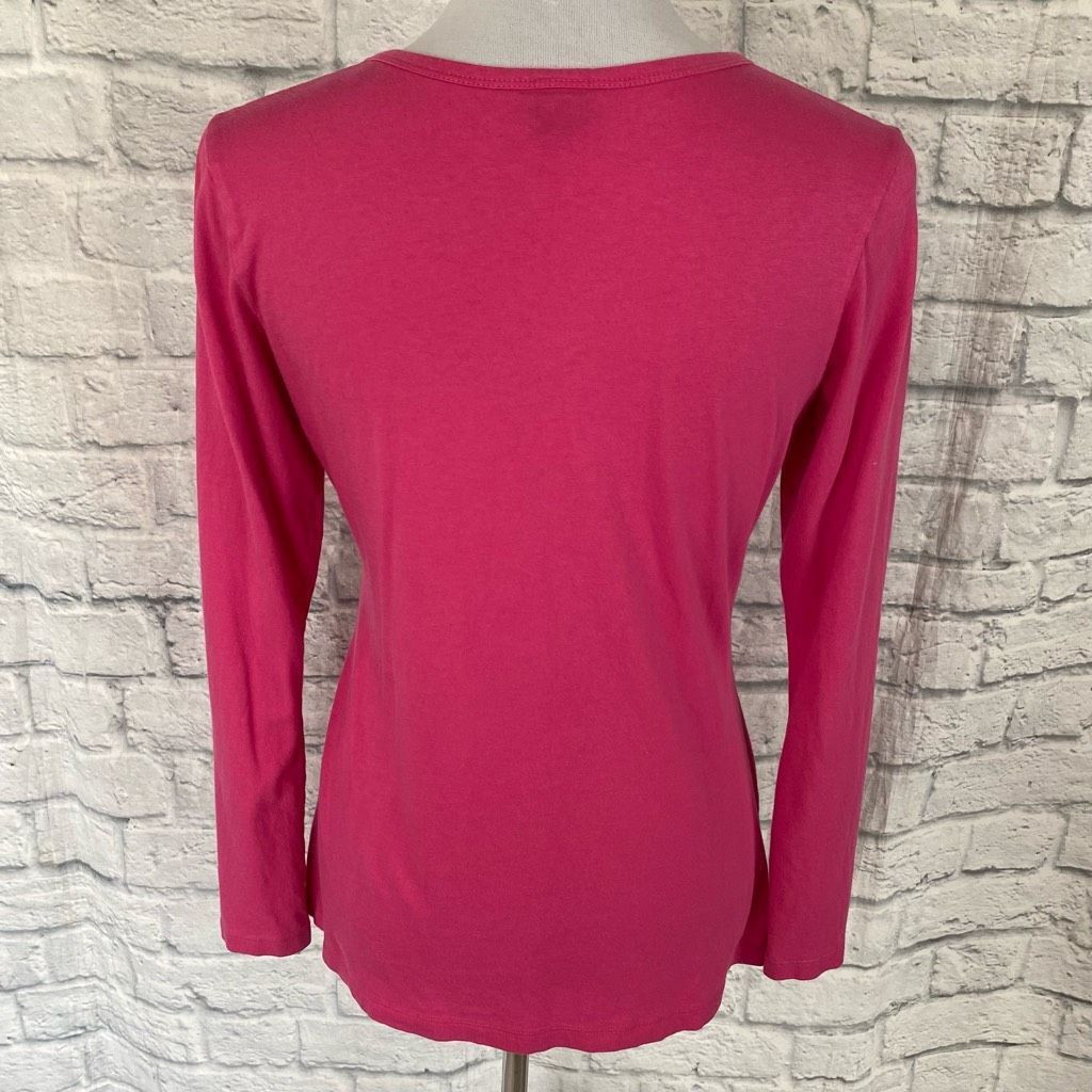 Gap Gap women S scoopneck w/vcut Longsleeve pink top Size S / US 4 / IT 40 - 7 Thumbnail