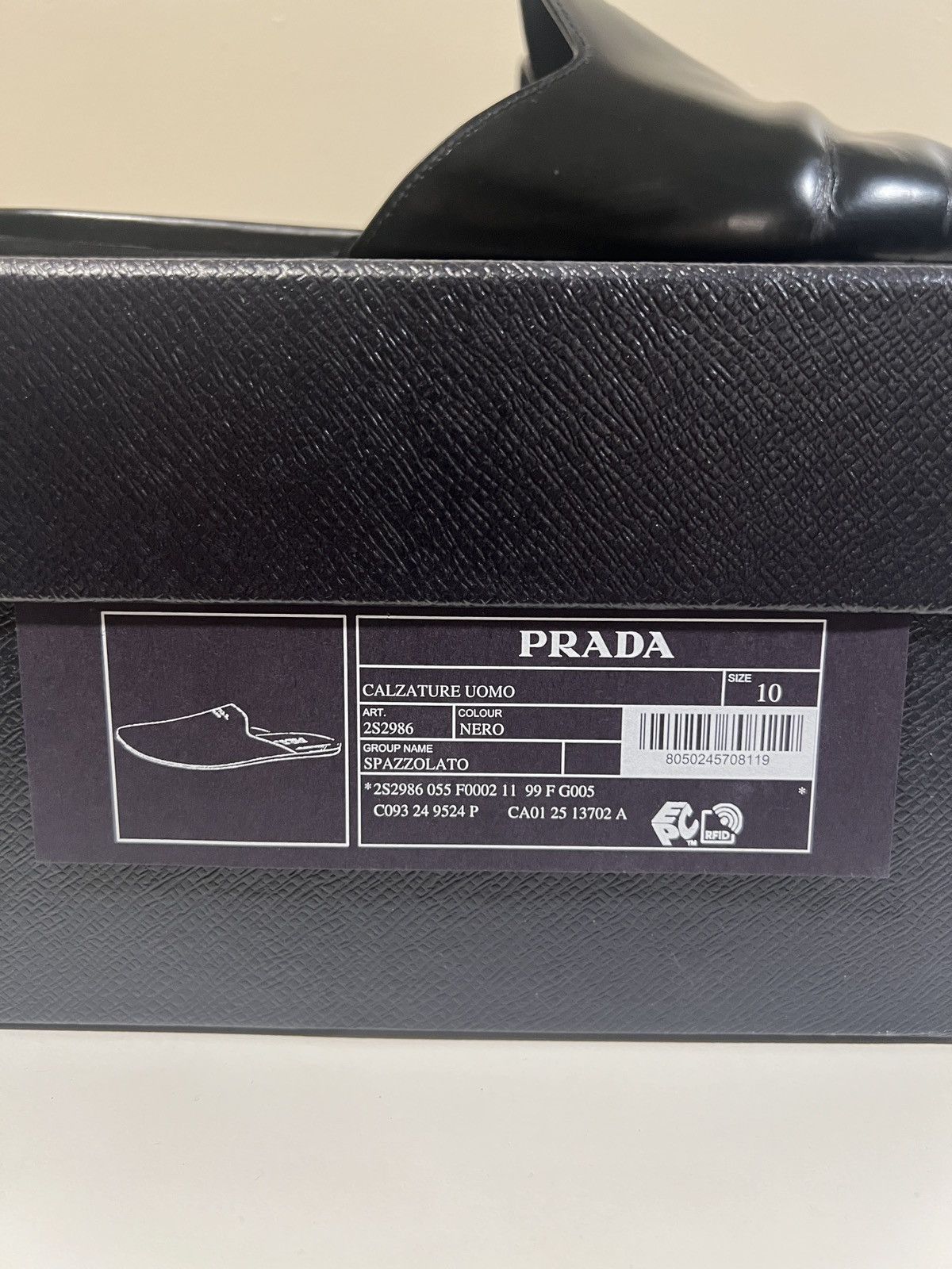 Prada Prada Brushed Leather Slipper Mules Size US 10 / EU 43 - 10 Thumbnail