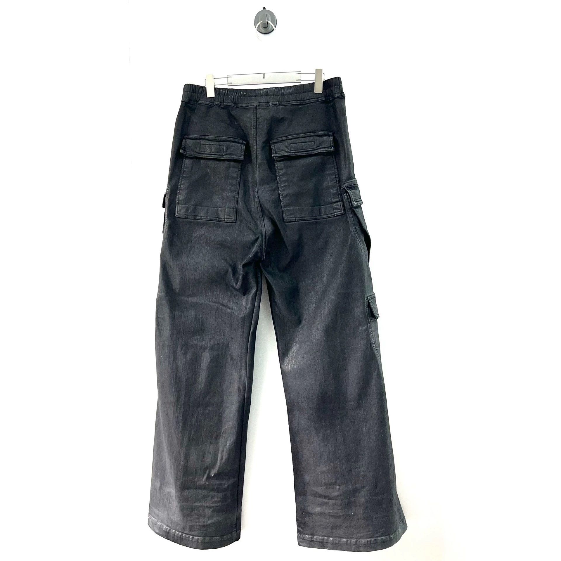 Rick Owens 【Rickowens drkshdw】RO runway style waxed wide-leg trousers Size US 33 - 2 Thumbnail