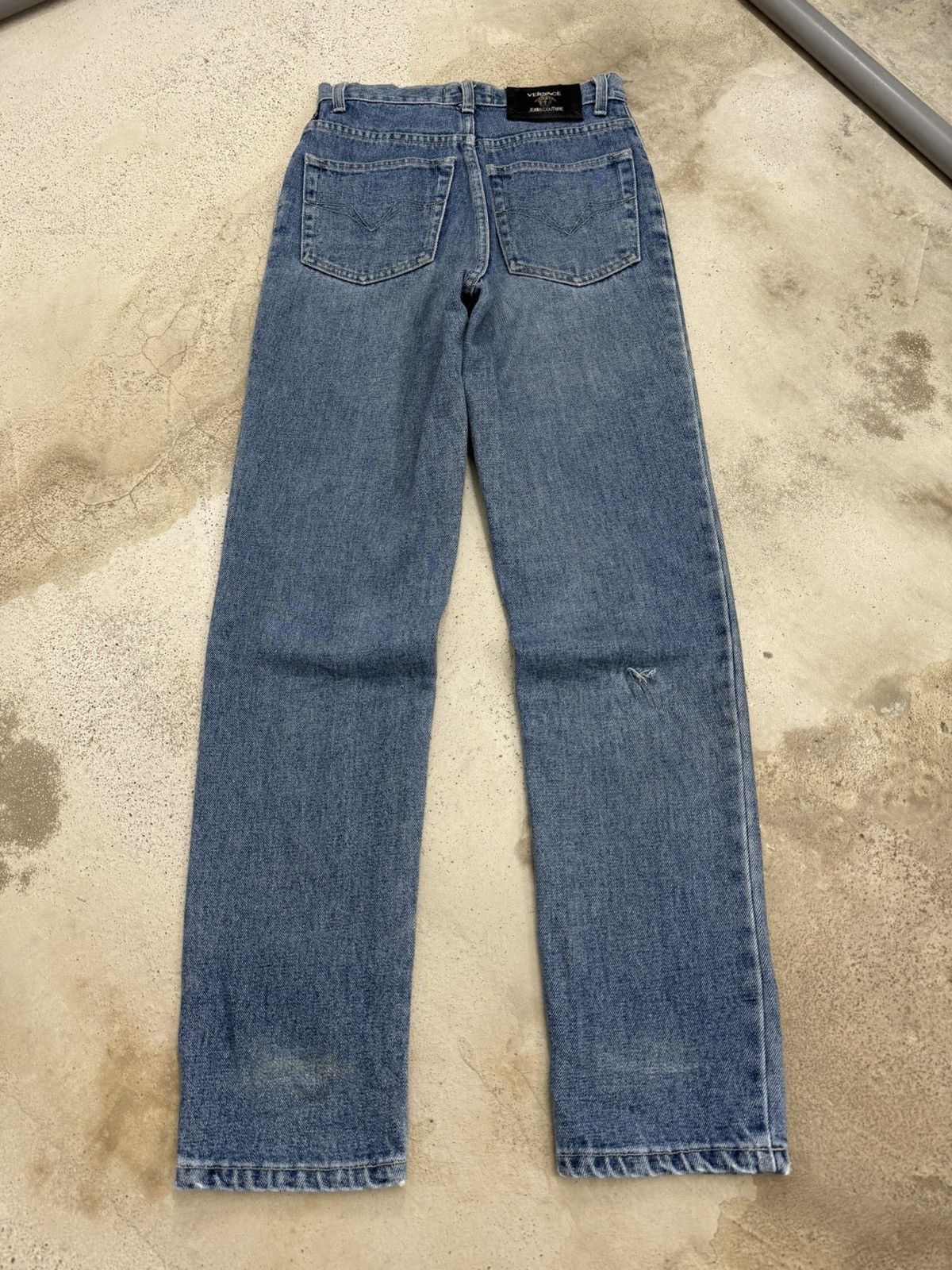 Versace Vintage Versace Jeans Couture Stonewash DistressDenim Pants Size 25" / US 0 / IT 36 - 2 Thumbnail
