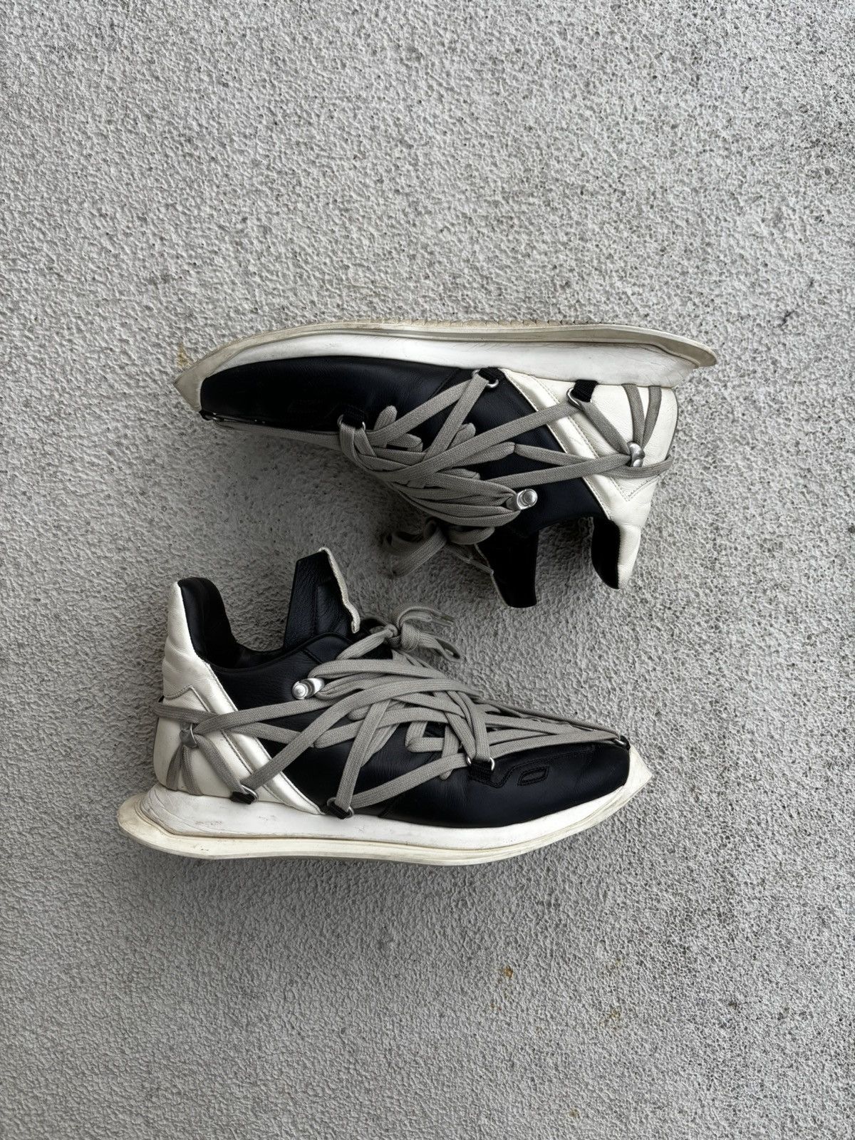 Rick Owens × Rick Owens Drkshdw Rick Owens Ramones Zebra Black