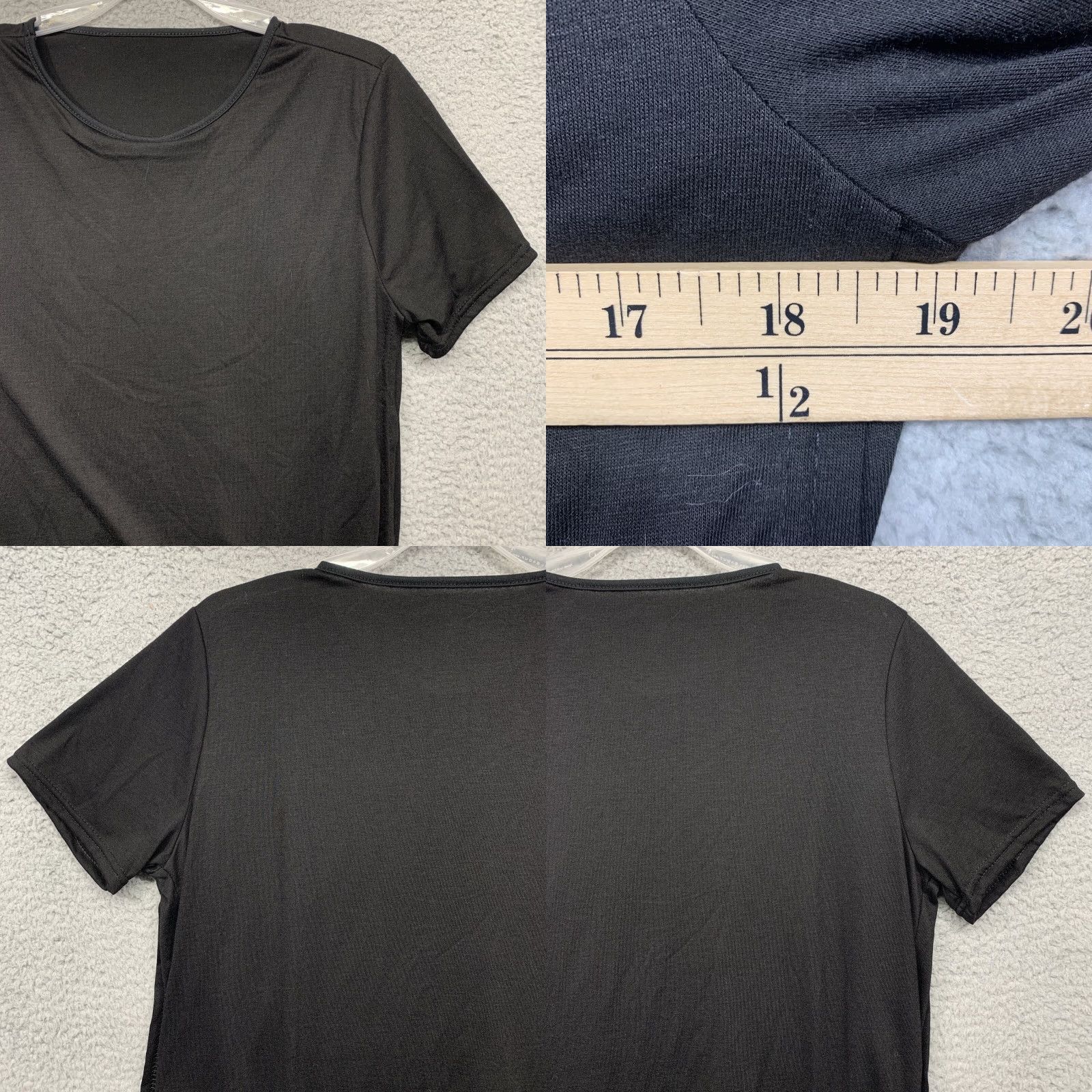 Vintage Maternity Nursing Tee Black XL Elastic Gathered Hem Side Slits Comfortable NWOT Shirt Womens XL Black Nursing Tee Size XL / US 12-14 / IT 48-50 - 8 Thumbnail
