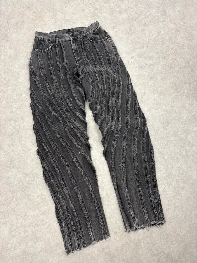 Mugler AW2025 Mugler Spiral Baggy Washed Grey Gradient Jeans Size US 30 / EU 46 - 5 Thumbnail
