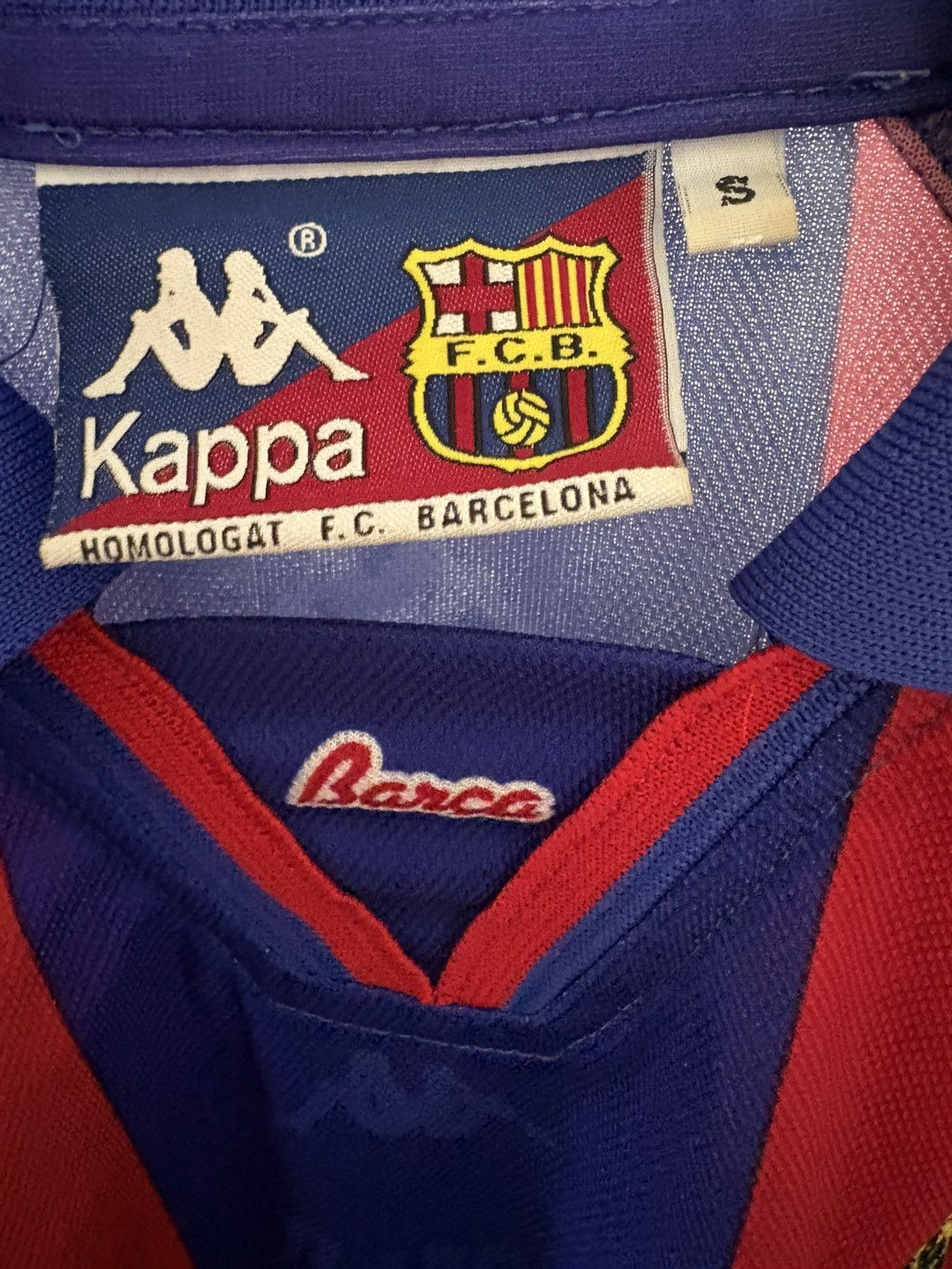 Kappa FC Barcelona Kappa 95-97 Vintage Home Shirt Rare Size US S / EU 44-46 / 1 - 3 Thumbnail