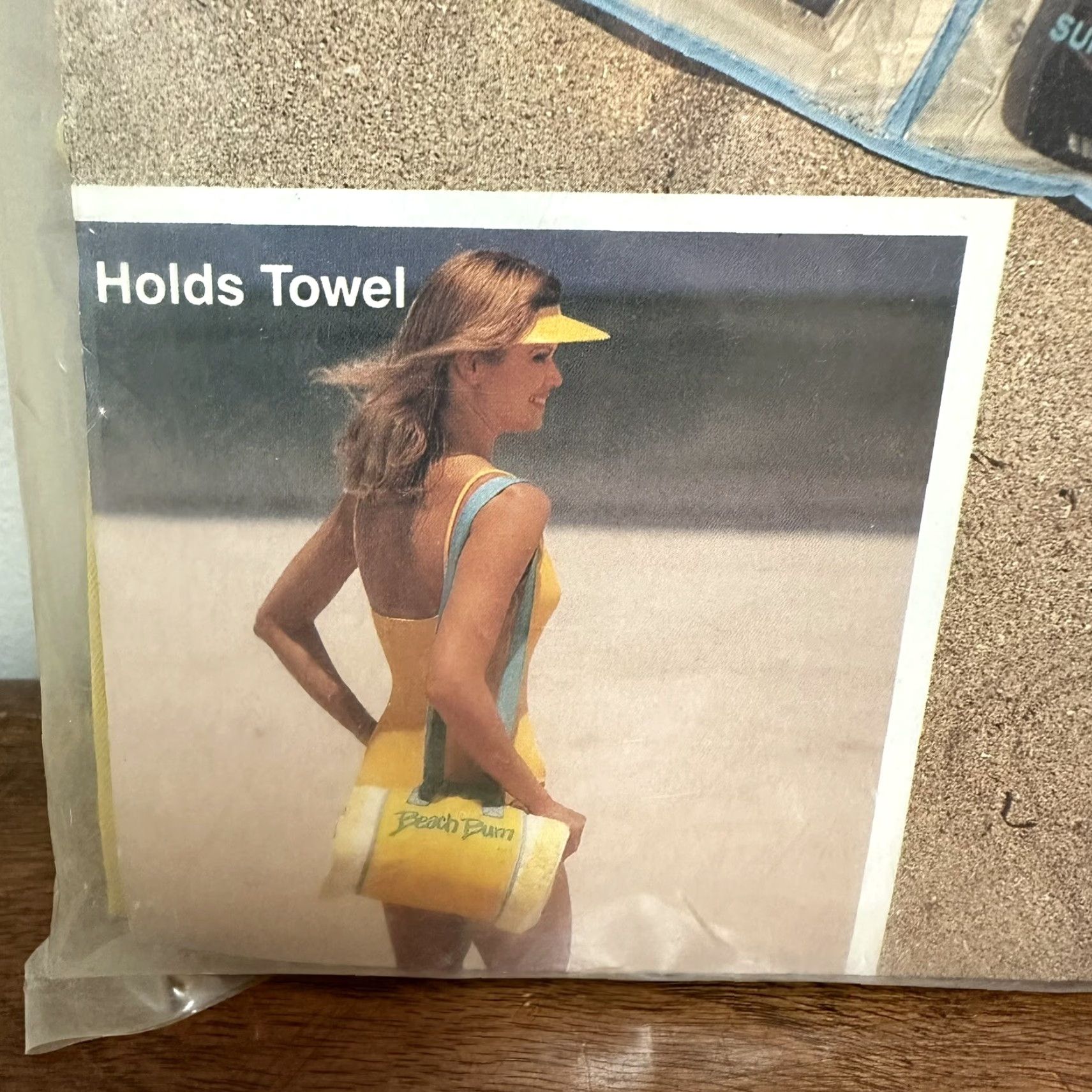 Vintage VINTAGE Beach Bum Sling Bag Pouch Towel Holder Nylon Tote Beach Pool NEW NOS Beach Bum Bag Nylon Tote Sling Bag for Adults Unisex 1980s Size ONE SIZE - 2 Thumbnail