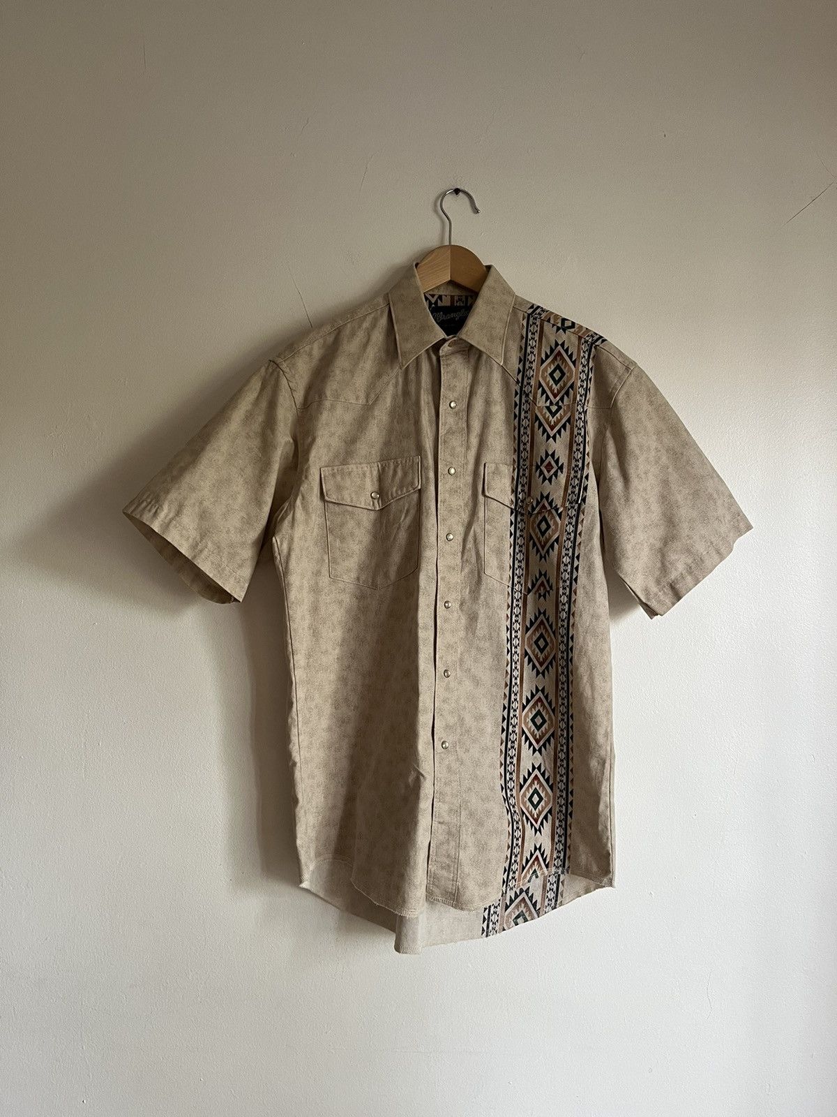 Wrangler Vintage Wrangler Button Up Shirt Short Sleeve Size US L / EU 52-54 / 3 - 1 Thumbnail