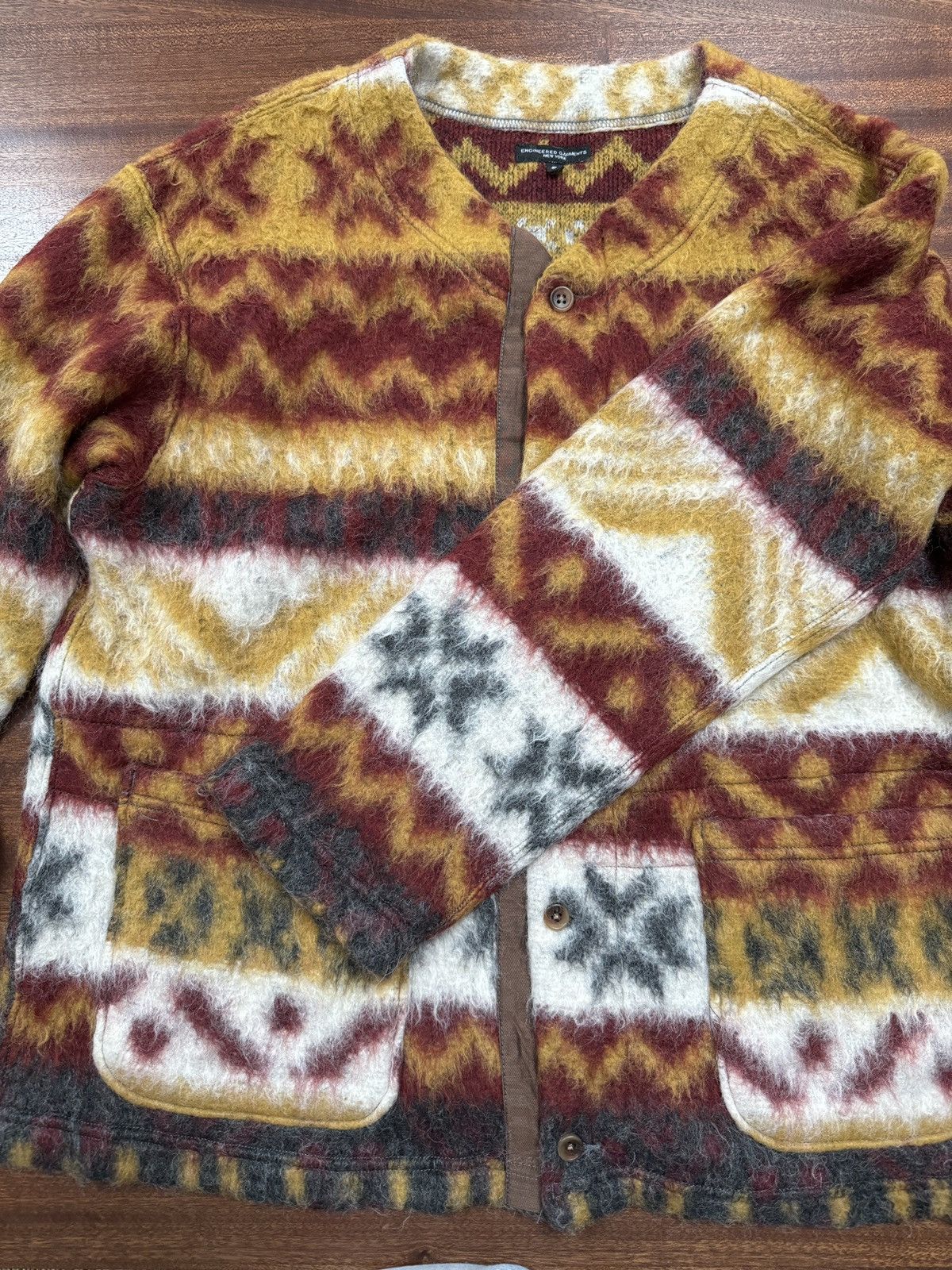 Engineered Garments Engineered Garments Fair Isle Mohair Button Cardigan Size US S / EU 44-46 / 1 - 7 Thumbnail