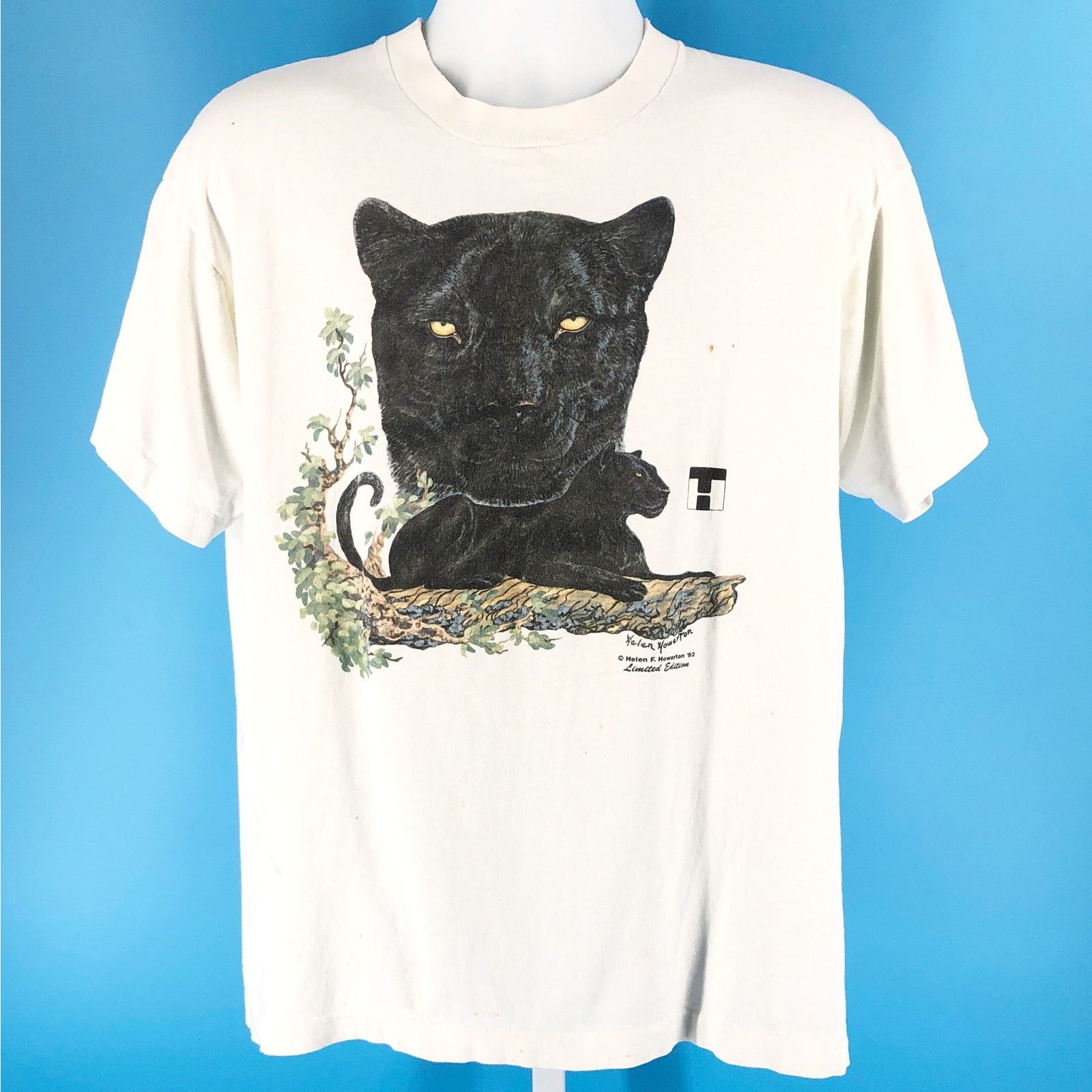 90s vintage T-shirt BLACK Panther Vintage 90s Human-I-Tees Black