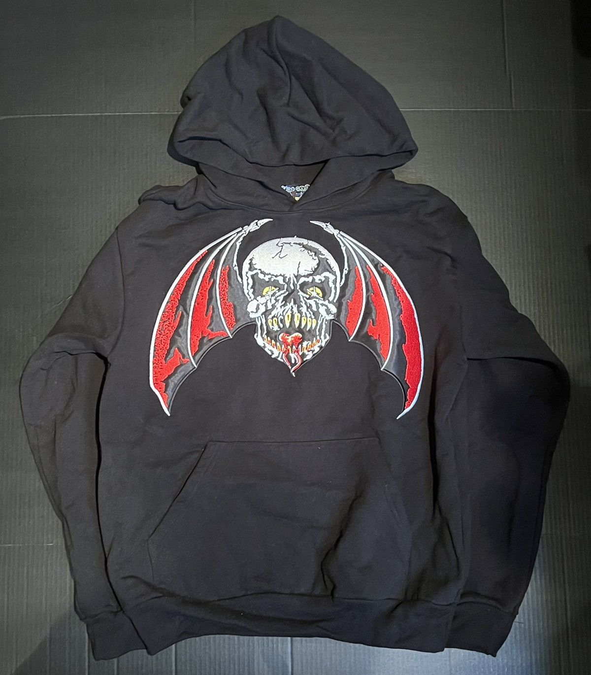 image of Superficial Dead And Gone Emroidered Hoodie - Black Md, Men's (Size Medium)
