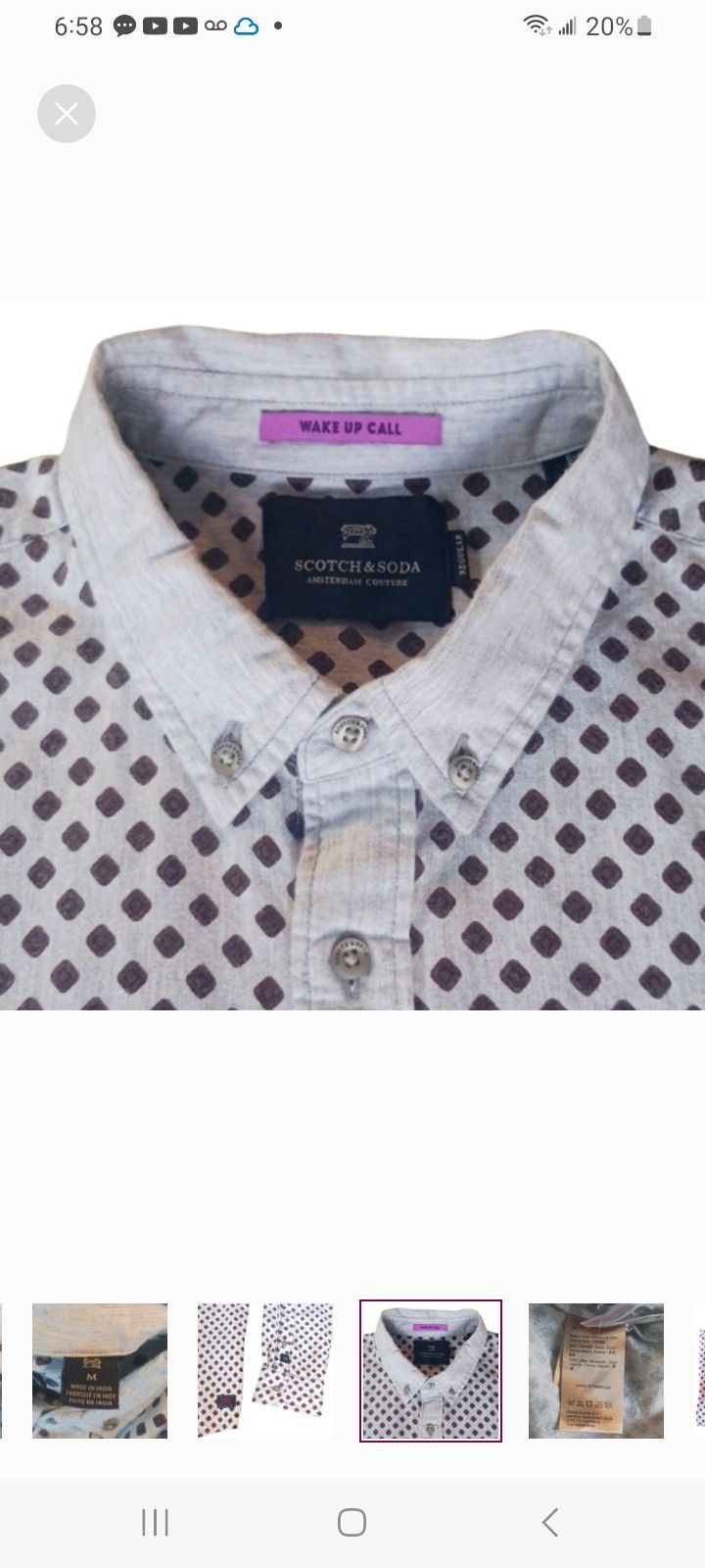 Scotch & Soda SCOTCH & SODA 'Wake Up Call' Long-Sleeve Shirt Size US L / EU 52-54 / 3 - 6 Thumbnail