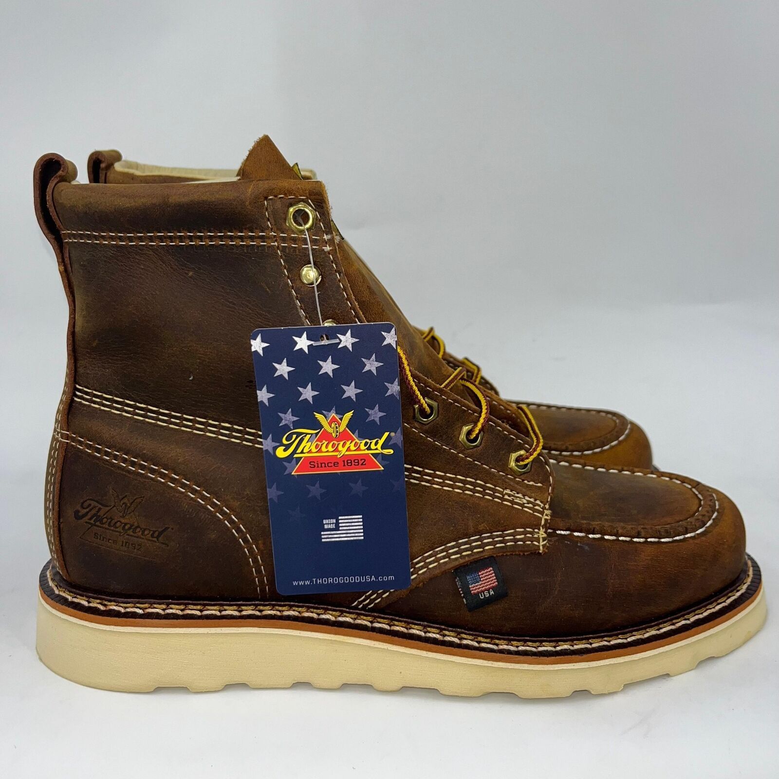 THOROGOOD 6″ TRAIL HORSE SOFT FIRM MENS WORK BOOTS SIZE 10D