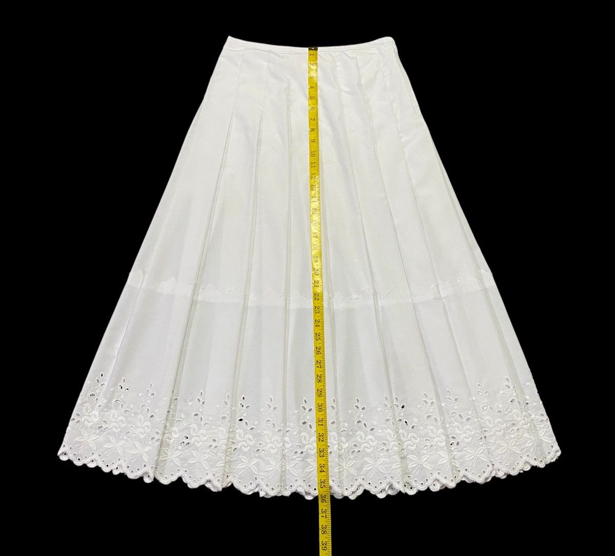 Comme des Garcons × Comme des Garcons Girl AD2001 Comme Des Garçons Floral Embroidery Stitch Long Skirt Size 28" / US 6 / IT 42 - 14 Thumbnail