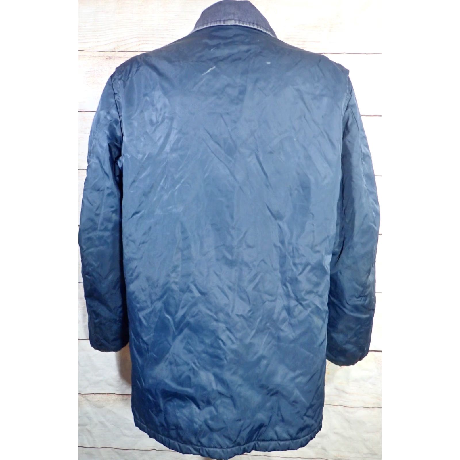 Vintage VINTAGE Kelsey Parka Shirt Mens L Blue Satin Nylon Quilted Lined 46" Chest 32" Length 19" Shoulder 24" Sleeve (90s) Mens Size US L / EU 52-54 / 3 - 4 Thumbnail