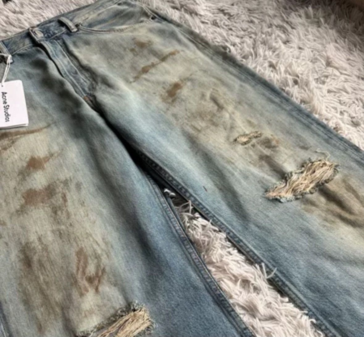 Acne Studios Acne Studios 2021M Mud dyed distressed jeans 2412-Nextarrow Size US 31 - 3 Thumbnail