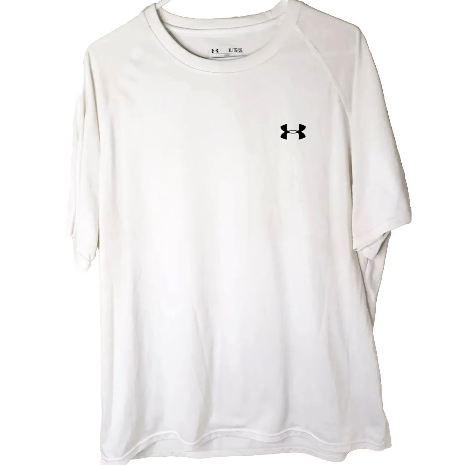 Under Armour Under Armour The Tech Tee Shirt Mens XL White Short Sleeve Crew Neck Pullover Moisture Wicking Lightweight Breathable Casual Activewear Size US XL / EU 56 / 4 - 2 Thumbnail