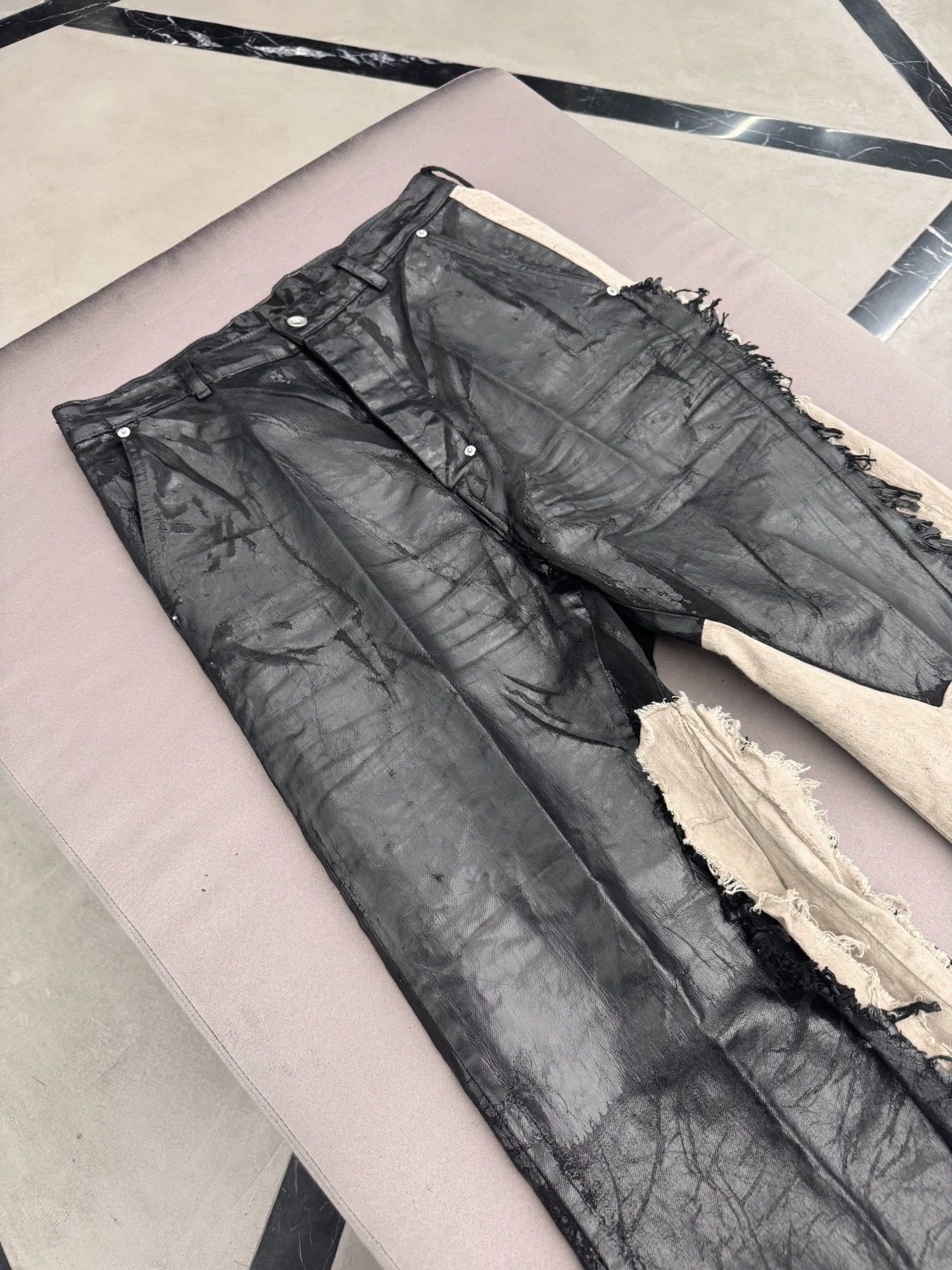 Rick Owens RICK OWENS FW25 JORIS Patchwork Pants Size US 28 / EU 44 - 2 Thumbnail