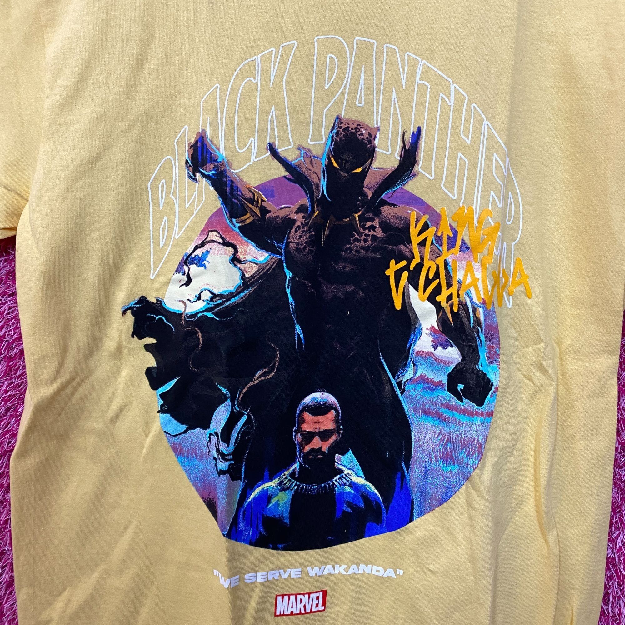 Marvel Comics Black Panther x CVLA King T'Challa We Serve Wakanda Tshirt s Size US M / EU 48-50 / 2 - 2 Thumbnail