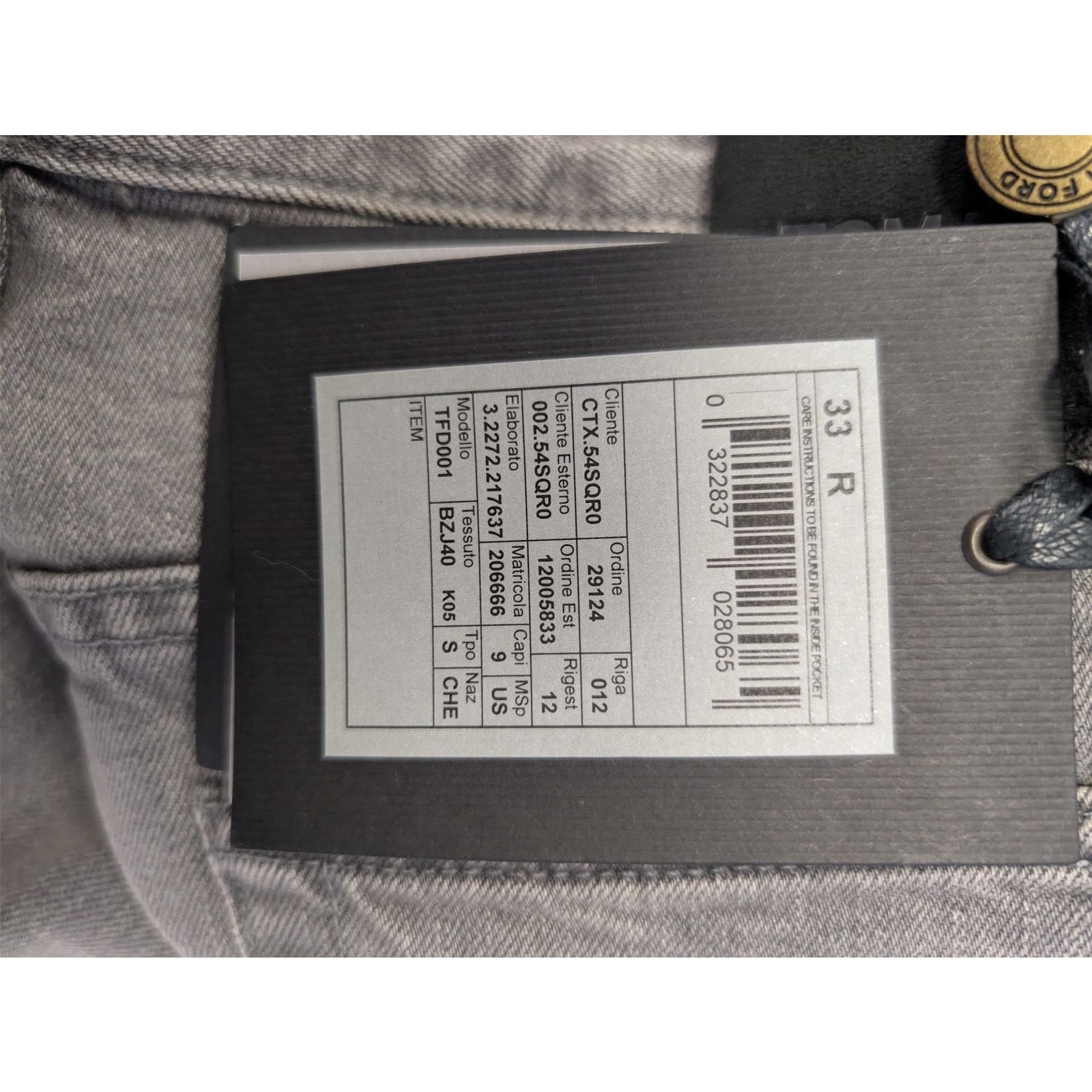 Tom Ford o1rshd1 Slim Denim Jeans in Grey Size US 33 - 21 Thumbnail