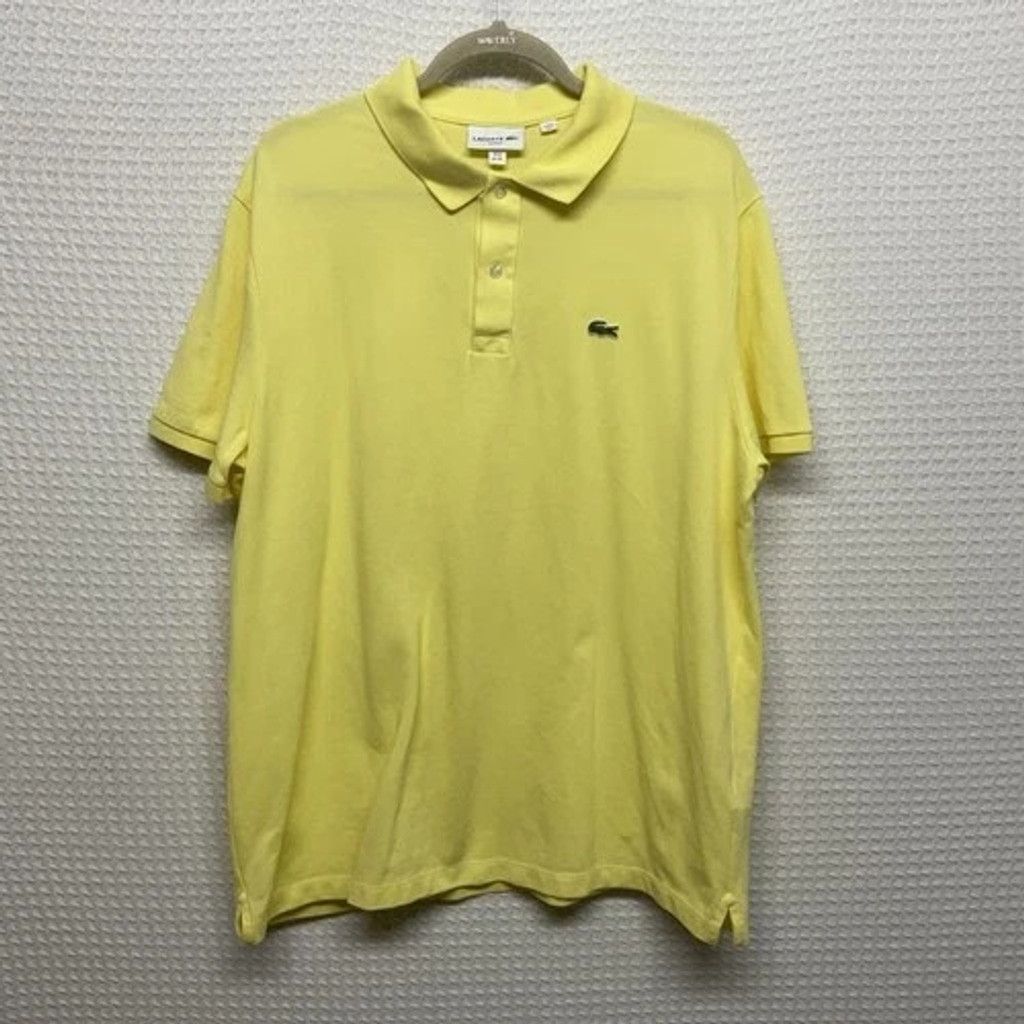 Lacoste NWOT Lacoste Slim Fit Yellow Short Sleev Polo Shirt Men 3XL Size US XXL / EU 58 / 5 - 8 Thumbnail