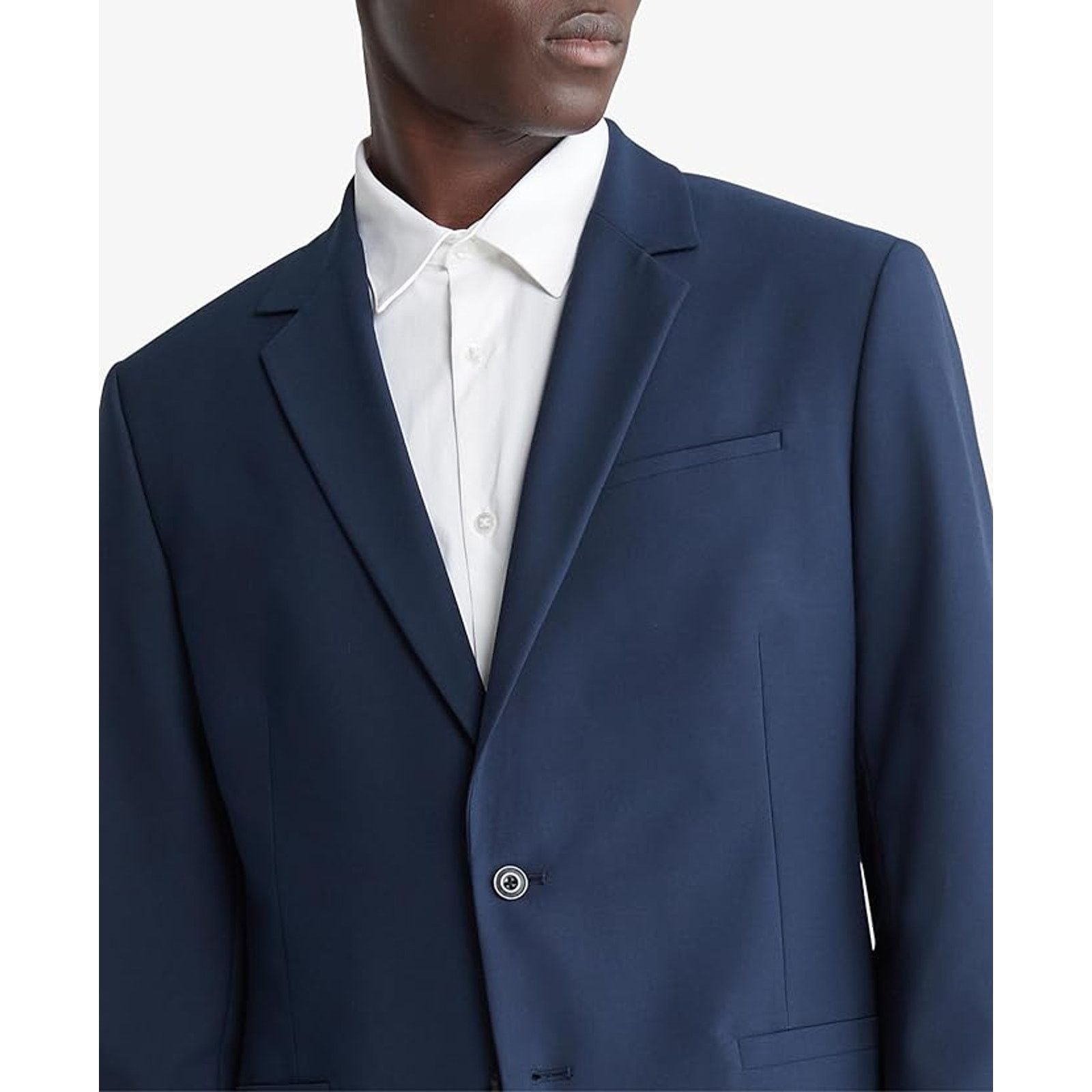 Calvin Klein Calvin Klein Men's Dark Sapphire Slim-Fit Suit Jacket Size M Size 40R - 3 Thumbnail