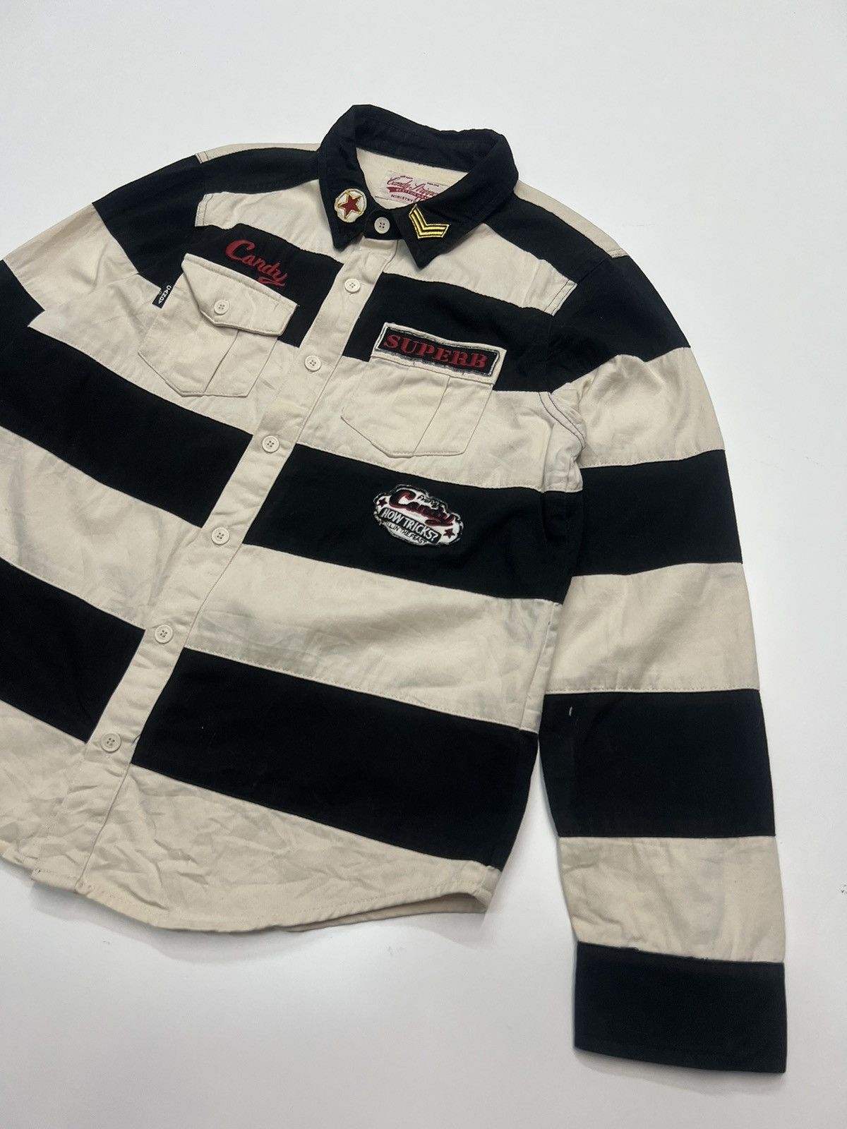 Vintage VINTAGE UNION MADE CANDY STRIPPPER SHIRT Size US M / EU 48-50 / 2 - 3 Thumbnail