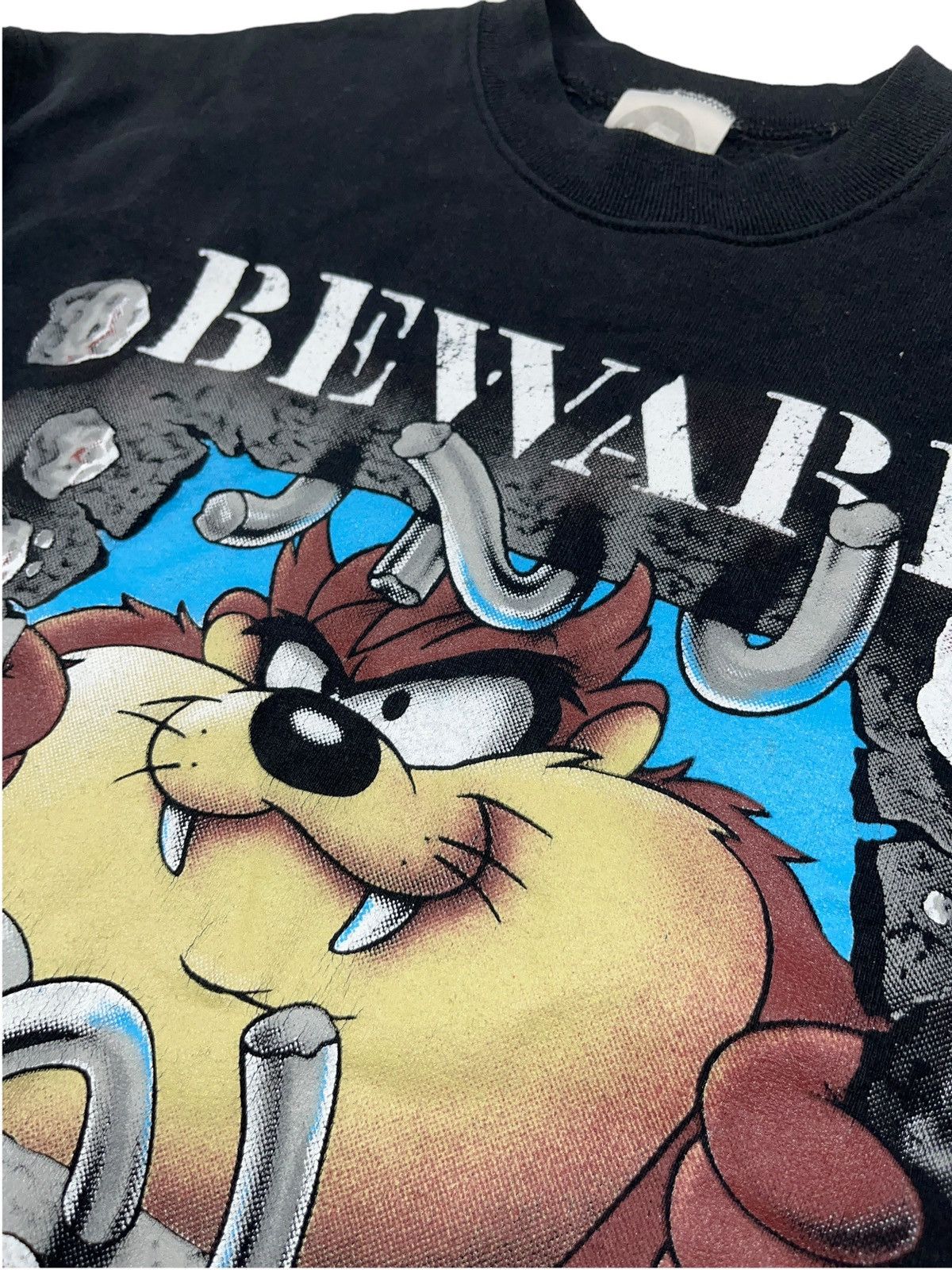 Cartoon Network × Vintage × Warner Bros Vintage 1994 Taz “Beware Wild Animal” Sweatshirt Size US L / EU 52-54 / 3 - 4 Thumbnail