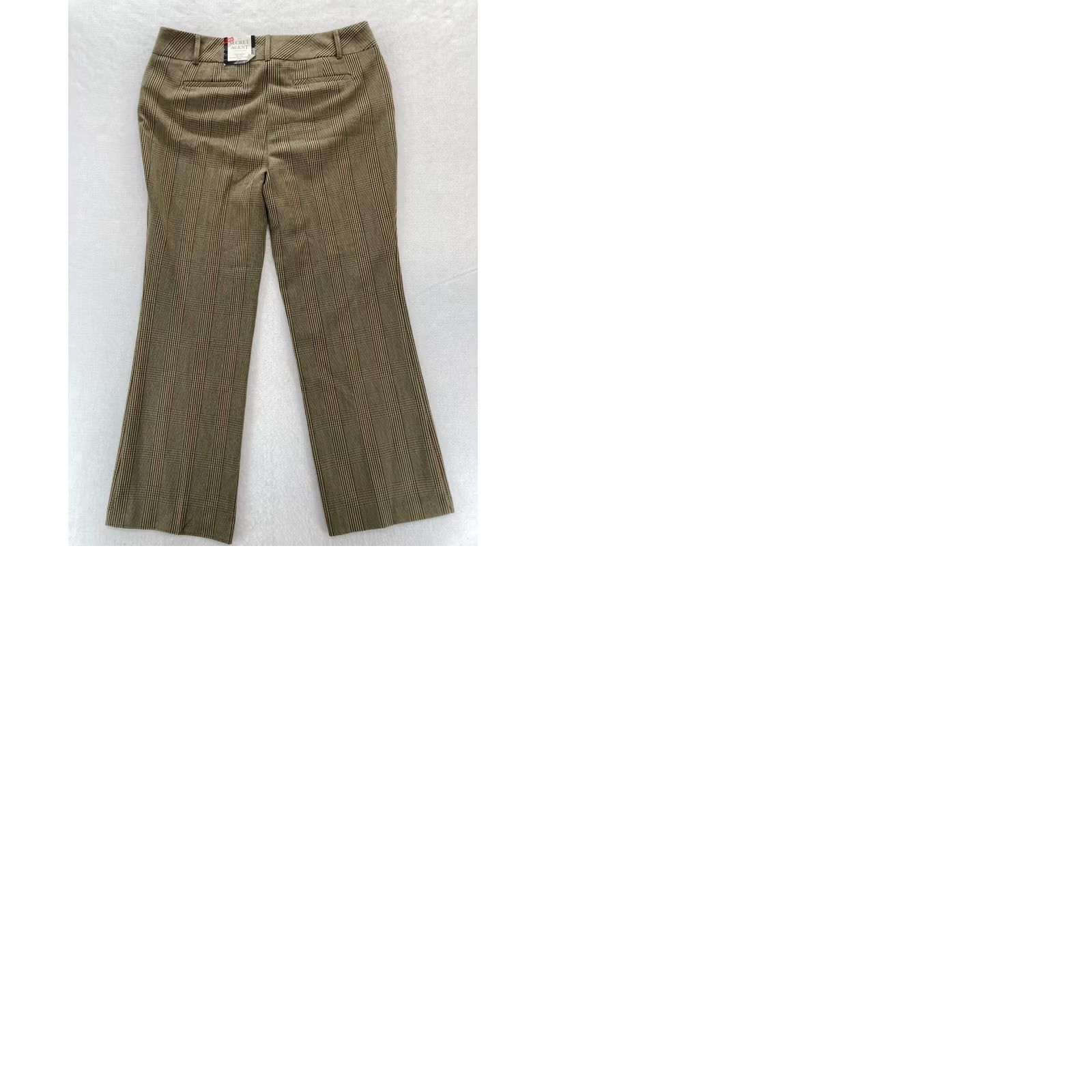 Vintage Roz & Ali Secret Agent Pants Women's 16 Brown Plaid Stretch Fabric Tummy Control Slim Wide-Leg Dress Pants Mens? No. Size 25" / US 0 / IT 36 - 9 Thumbnail