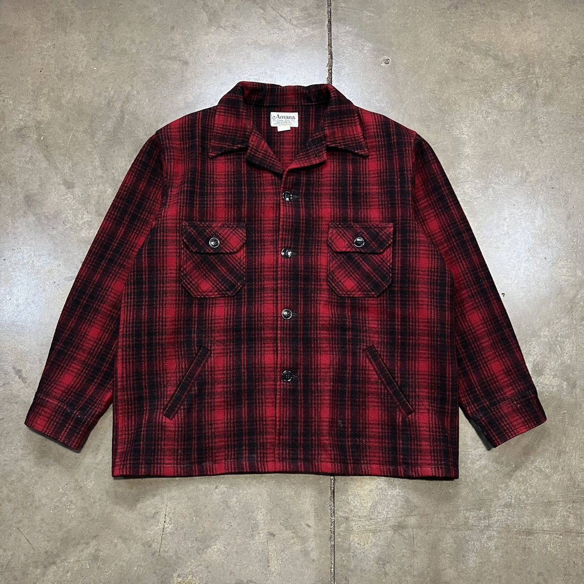 Vintage × Woolrich Woolen Mills Vintage 70s Amana Woolen Mills Plaid Mackinaw Shirt Shacket Size US XL / EU 56 / 4 - 1 Thumbnail