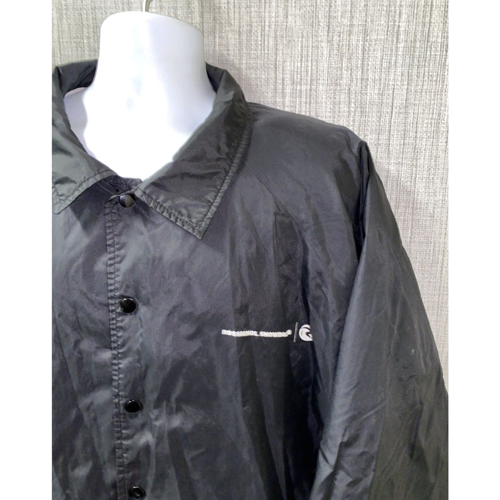 Vintage Auburn Sportswear Mens Black Nylon Snap Button Front Jacket Size XL Size US XL / EU 56 / 4 - 2 Thumbnail