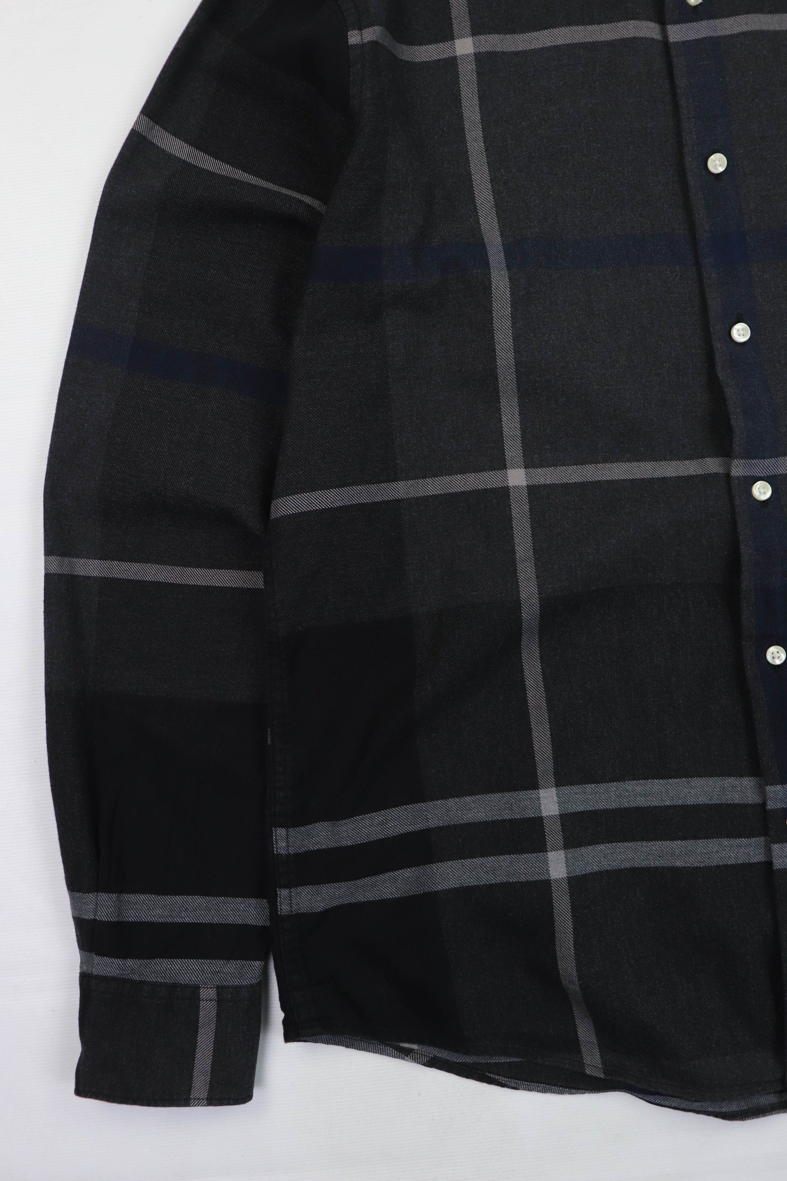 Barbour Barbour Dark Gray Plaid Tailored Fit Shirt Size US S / EU 44-46 / 1 - 4 Thumbnail
