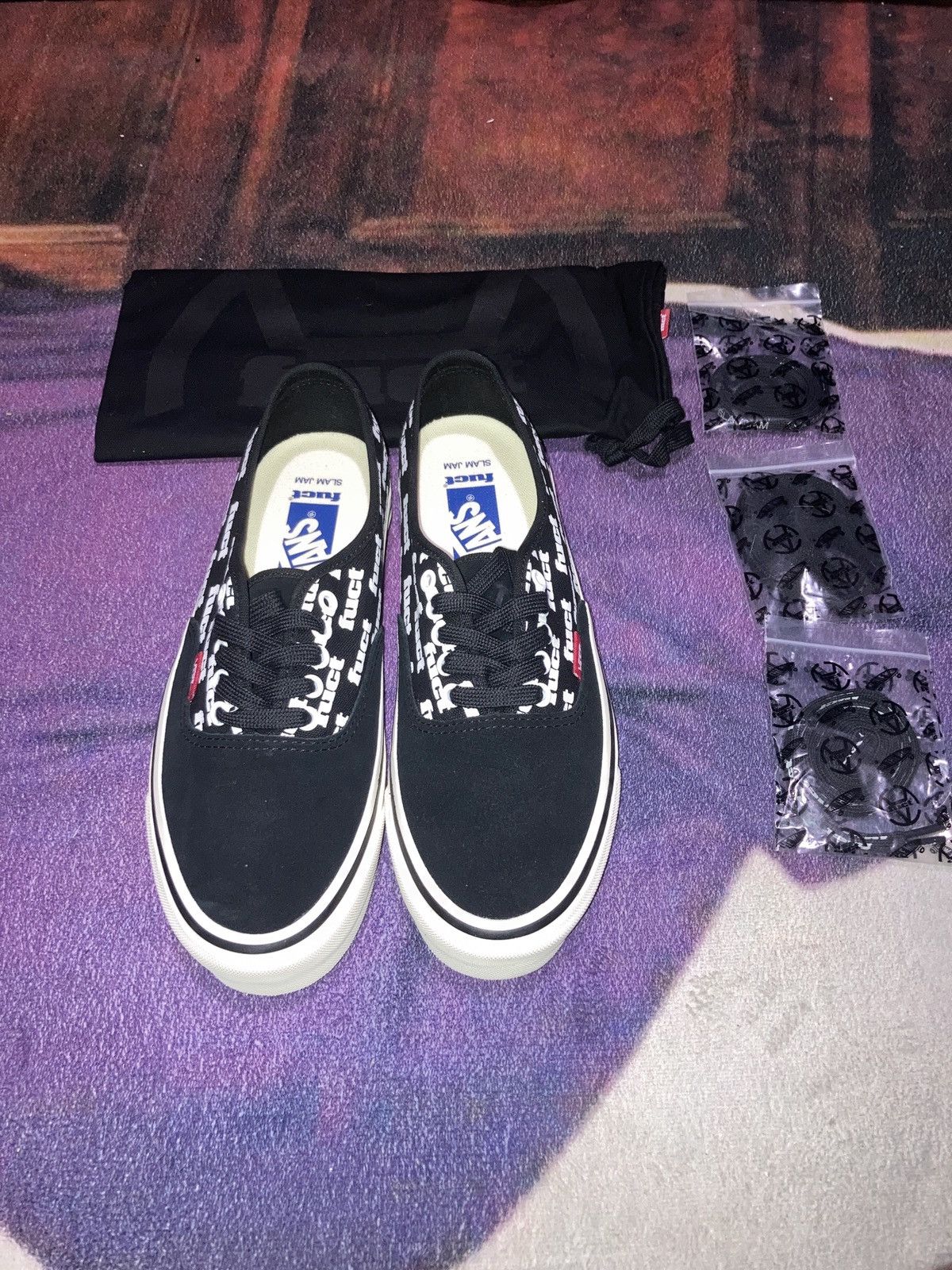 FUCT × Vans 2 pair of Fuct Vans Black/Black/Mar & White/True Blue Size US 9.5 / EU 42-43 - 5 Thumbnail
