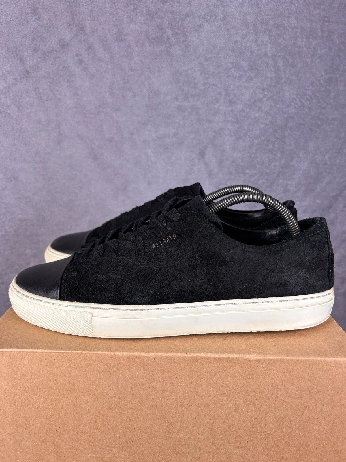 Axel Arigato × Designer Axel Arigato Cap-Toe black suede sneakers leather Size US 10 / EU 43 - 2 Thumbnail