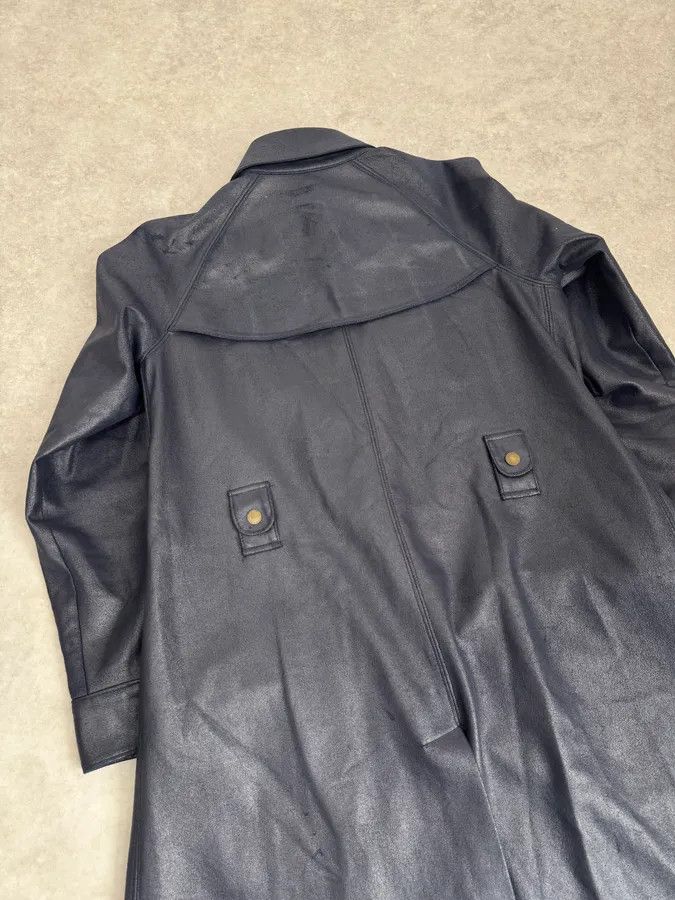Balmain Balmain Navy Imperial Faux Leather Trench Coat Size US S / EU 44-46 / 1 - 7 Thumbnail