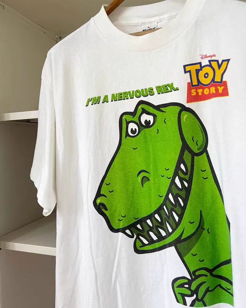 Vintage Street Dinosaur Print Short Sleeve T Shirt White Size US XL / EU 56 / 4 - 2 Thumbnail