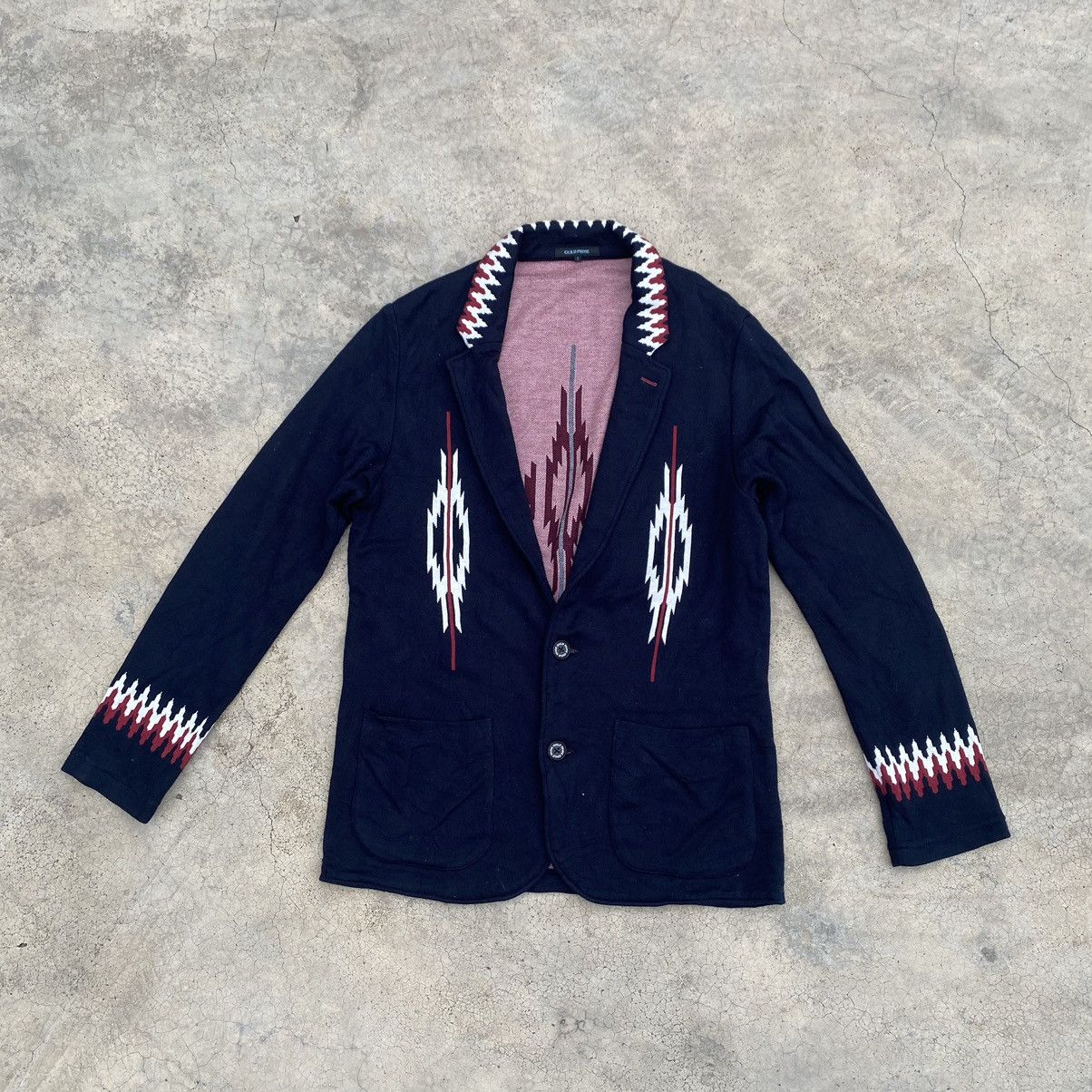 Japanese Brand Japanese Native Chimayo Pattern Knit Jacket Size US S / EU 44-46 / 1 - 1 Thumbnail